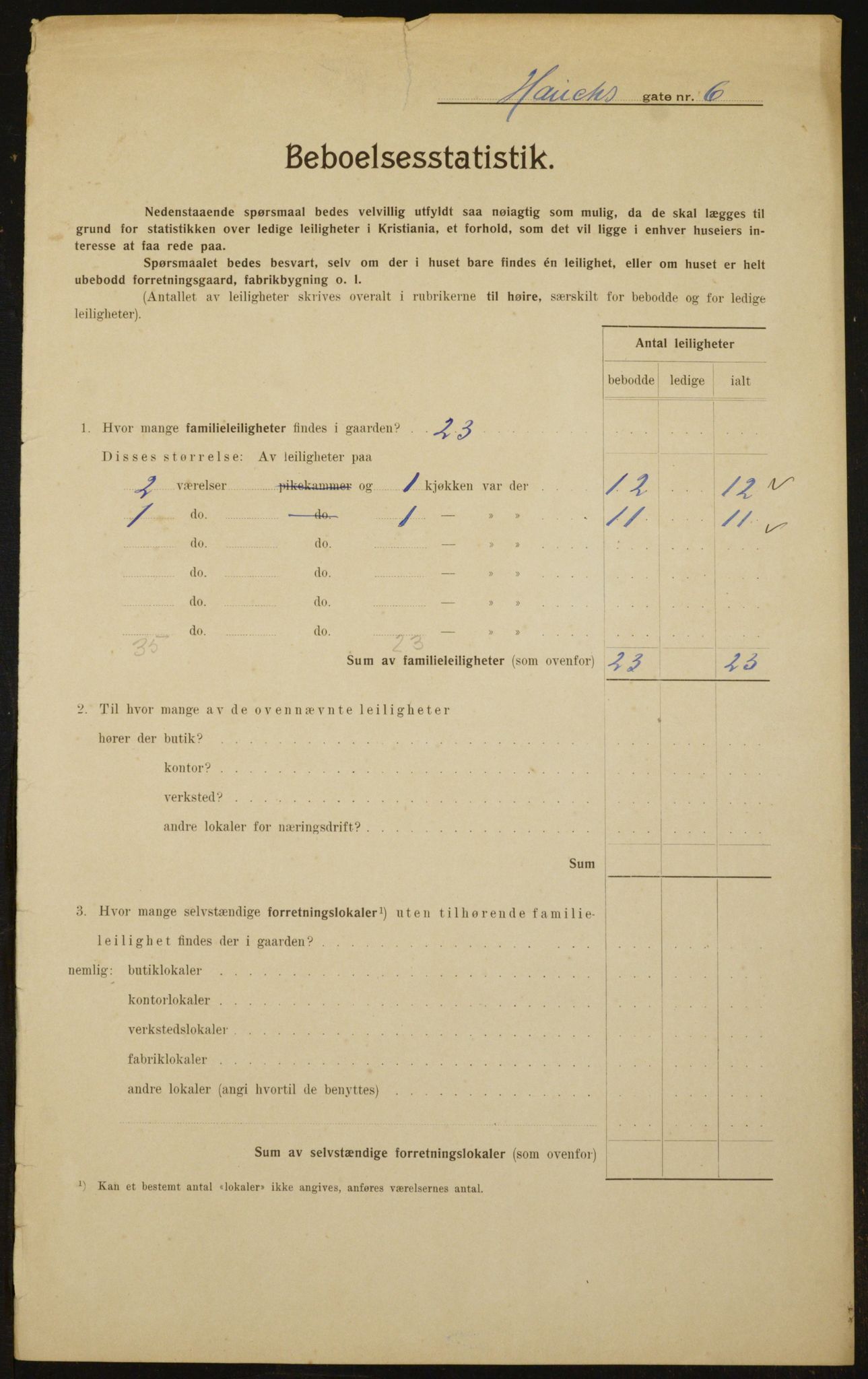 OBA, Municipal Census 1910 for Kristiania, 1910, p. 33376