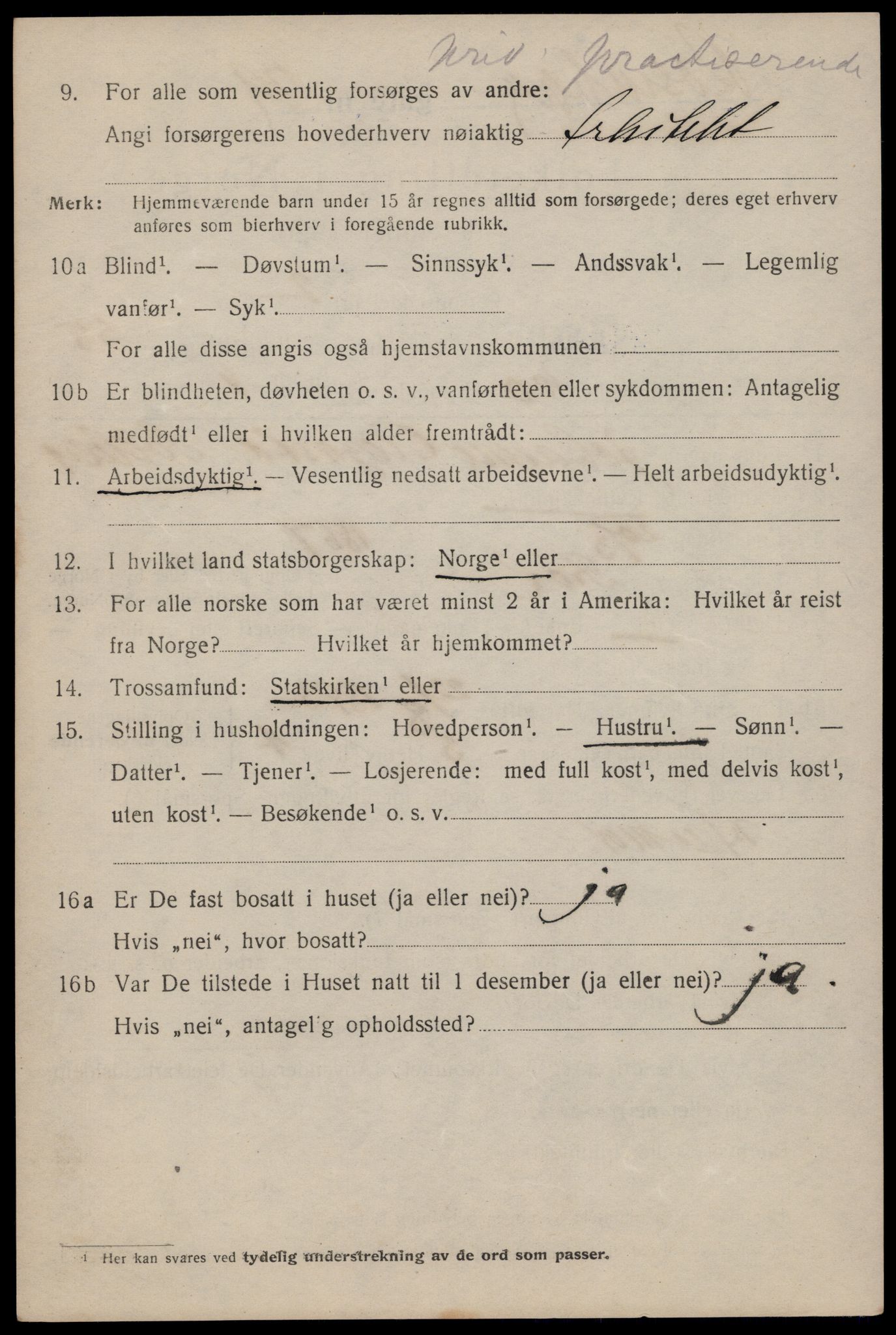 SAT, 1920 census for Trondheim, 1920, p. 112741