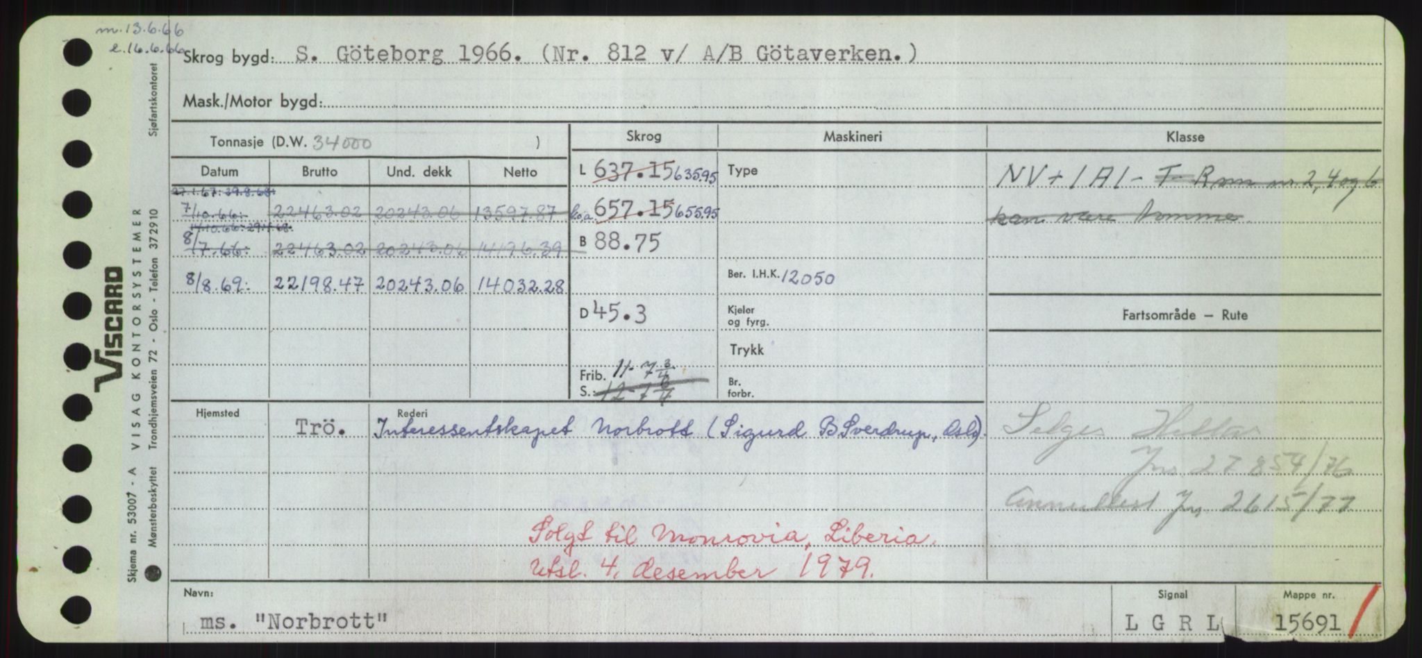 Sjøfartsdirektoratet med forløpere, Skipsmålingen, RA/S-1627/H/Hd/L0026: Fartøy, N-Norhol, p. 397