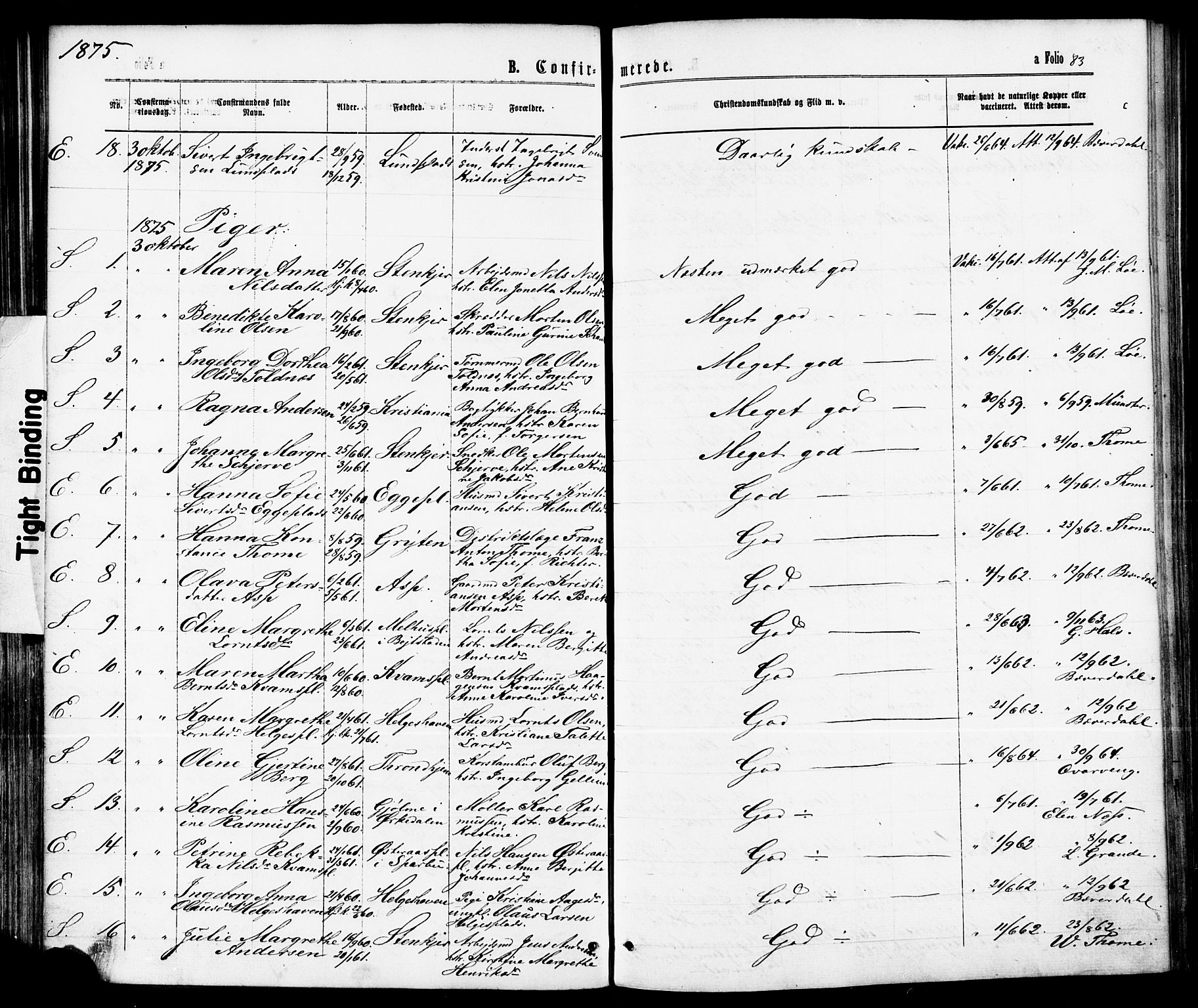 Ministerialprotokoller, klokkerbøker og fødselsregistre - Nord-Trøndelag, SAT/A-1458/739/L0370: Parish register (official) no. 739A02, 1868-1881, p. 83