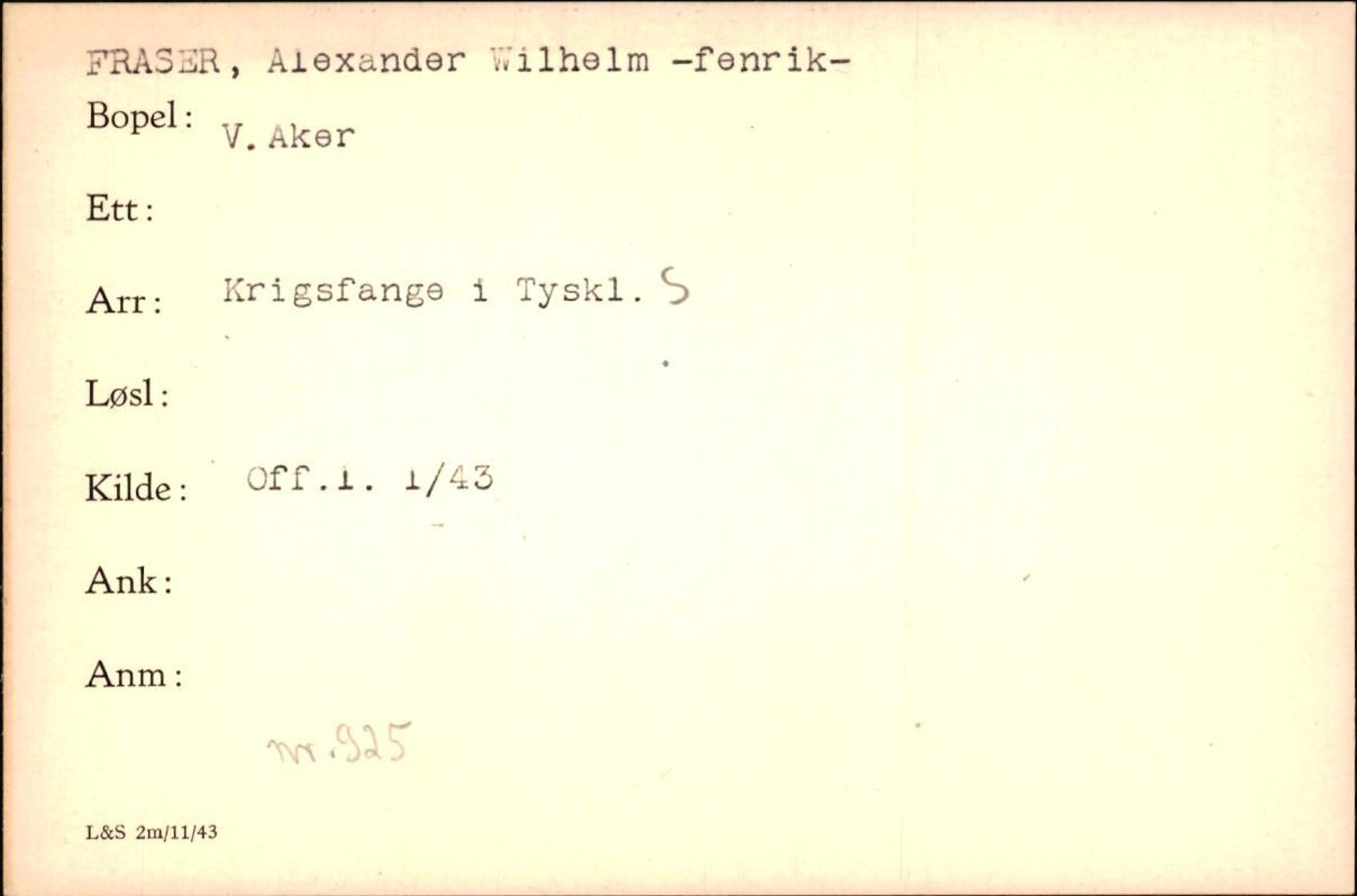 Forsvaret, Forsvarets krigshistoriske avdeling, AV/RA-RAFA-2017/Y/Yf/L0200: II-C-11-2102  -  Norske krigsfanger i Tyskland, 1940-1945, p. 281