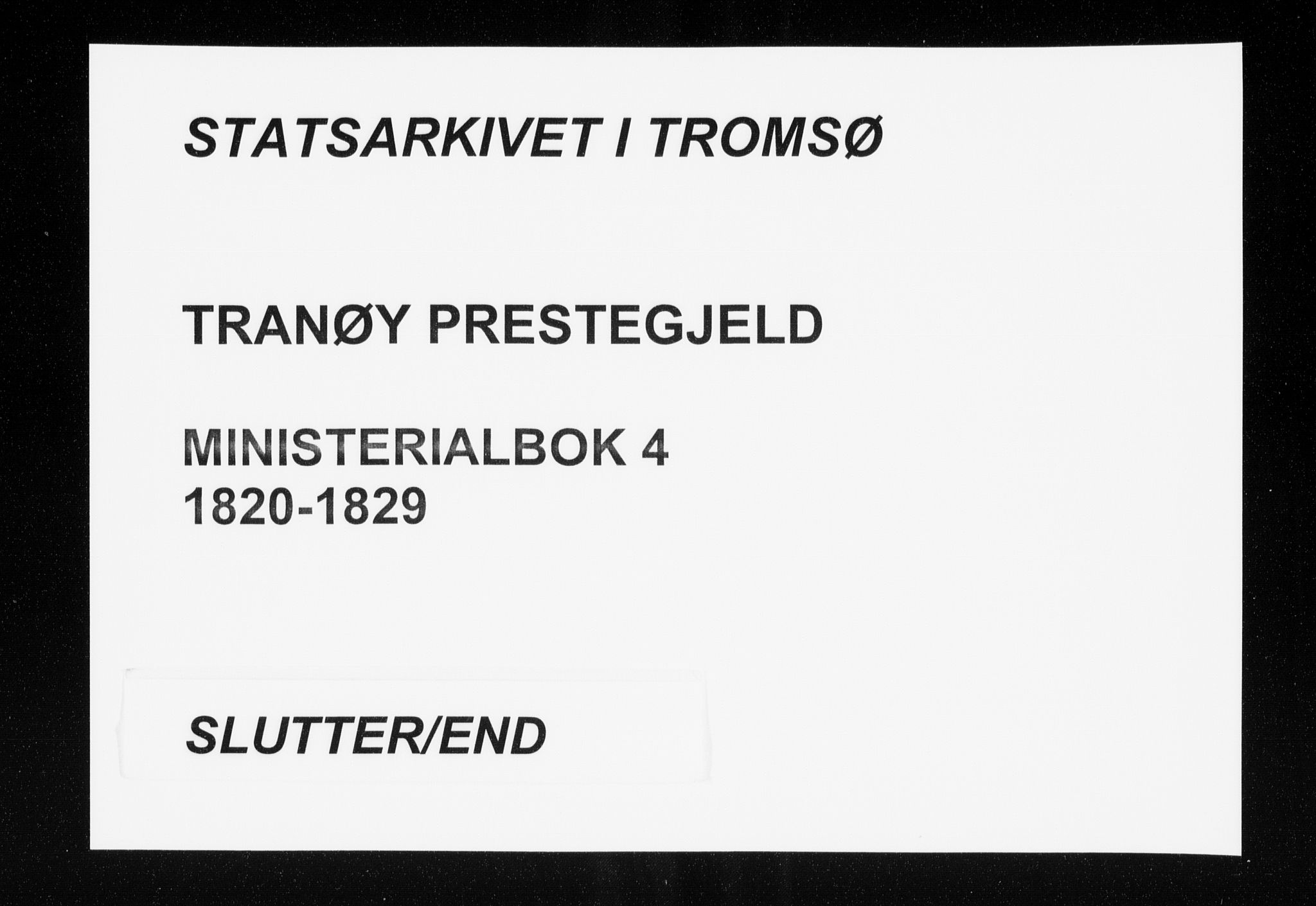 Tranøy sokneprestkontor, AV/SATØ-S-1313/I/Ia/Iaa/L0004kirke: Parish register (official) no. 4, 1820-1829