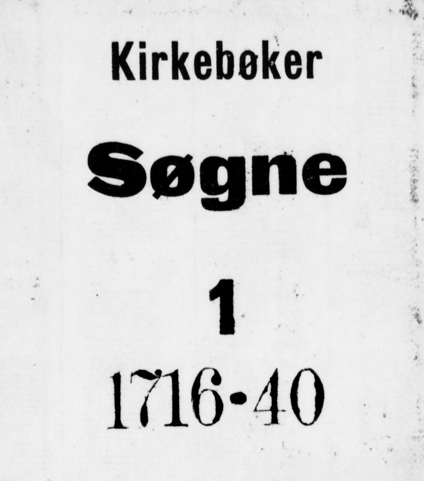 Søgne sokneprestkontor, SAK/1111-0037/F/Fa/Faa/L0001: Parish register (official) no. A 1, 1716-1740