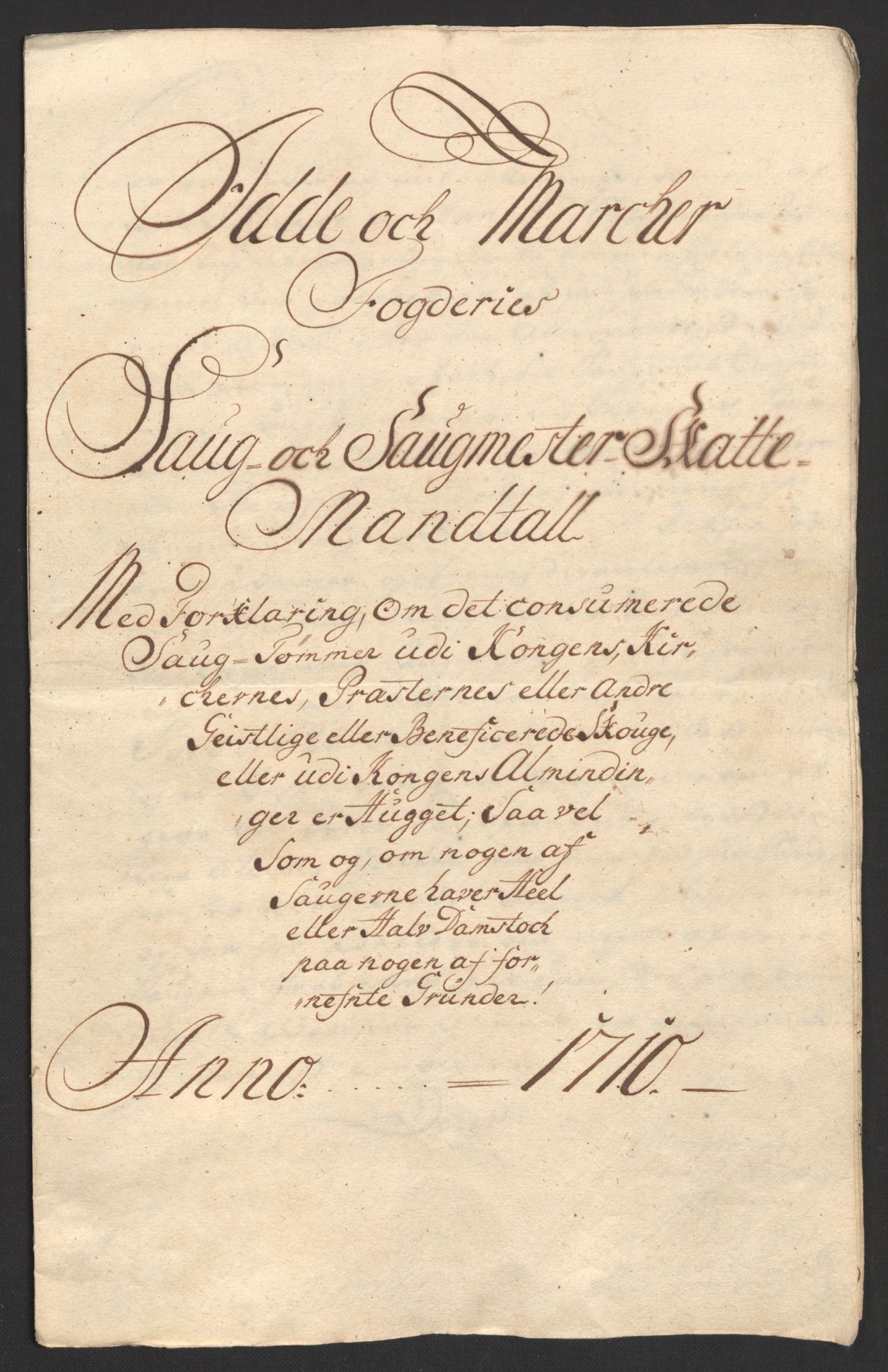 Rentekammeret inntil 1814, Reviderte regnskaper, Fogderegnskap, AV/RA-EA-4092/R01/L0019: Fogderegnskap Idd og Marker, 1710, p. 160