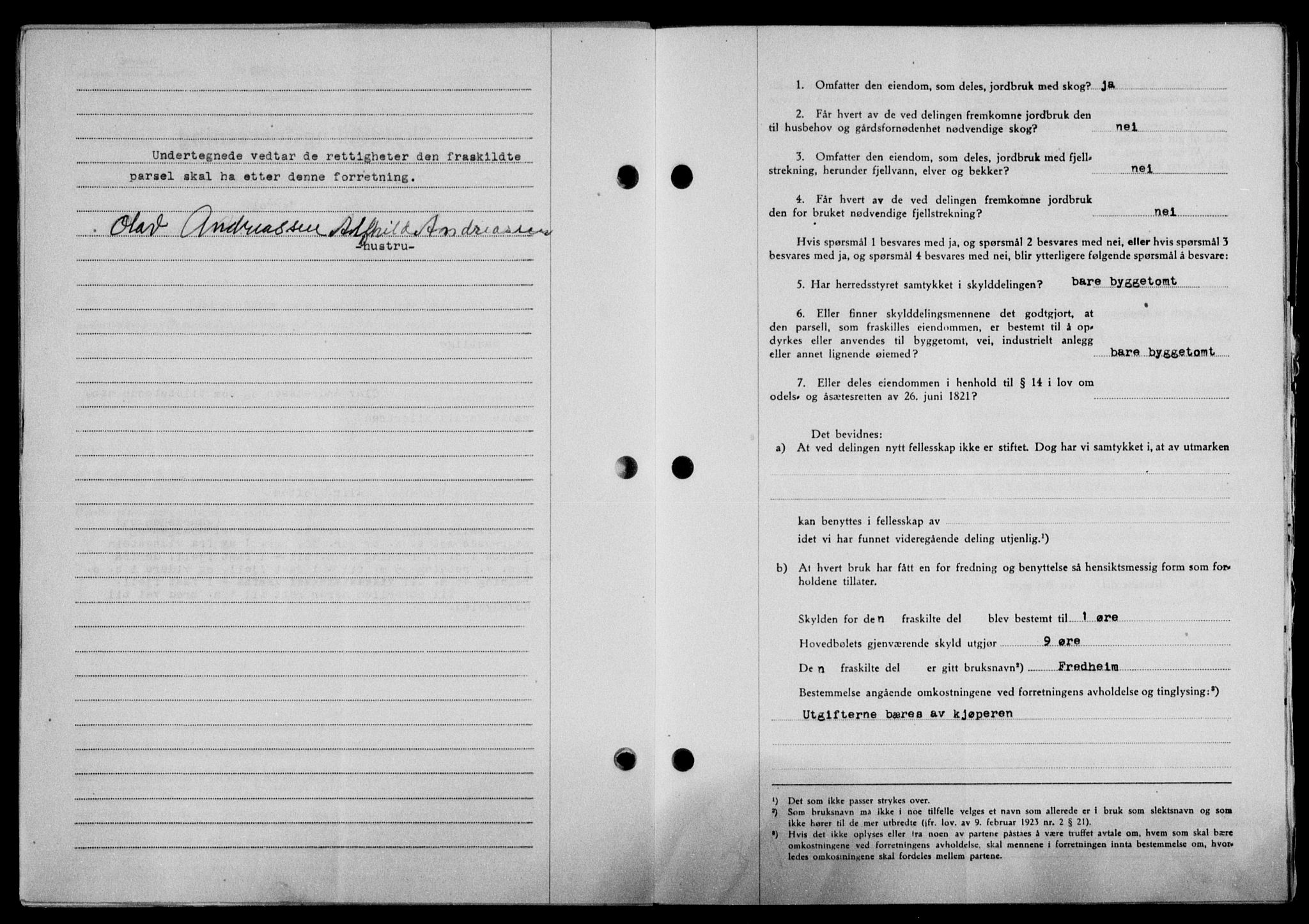 Lofoten sorenskriveri, SAT/A-0017/1/2/2C/L0016a: Mortgage book no. 16a, 1947-1947, Diary no: : 1024/1947