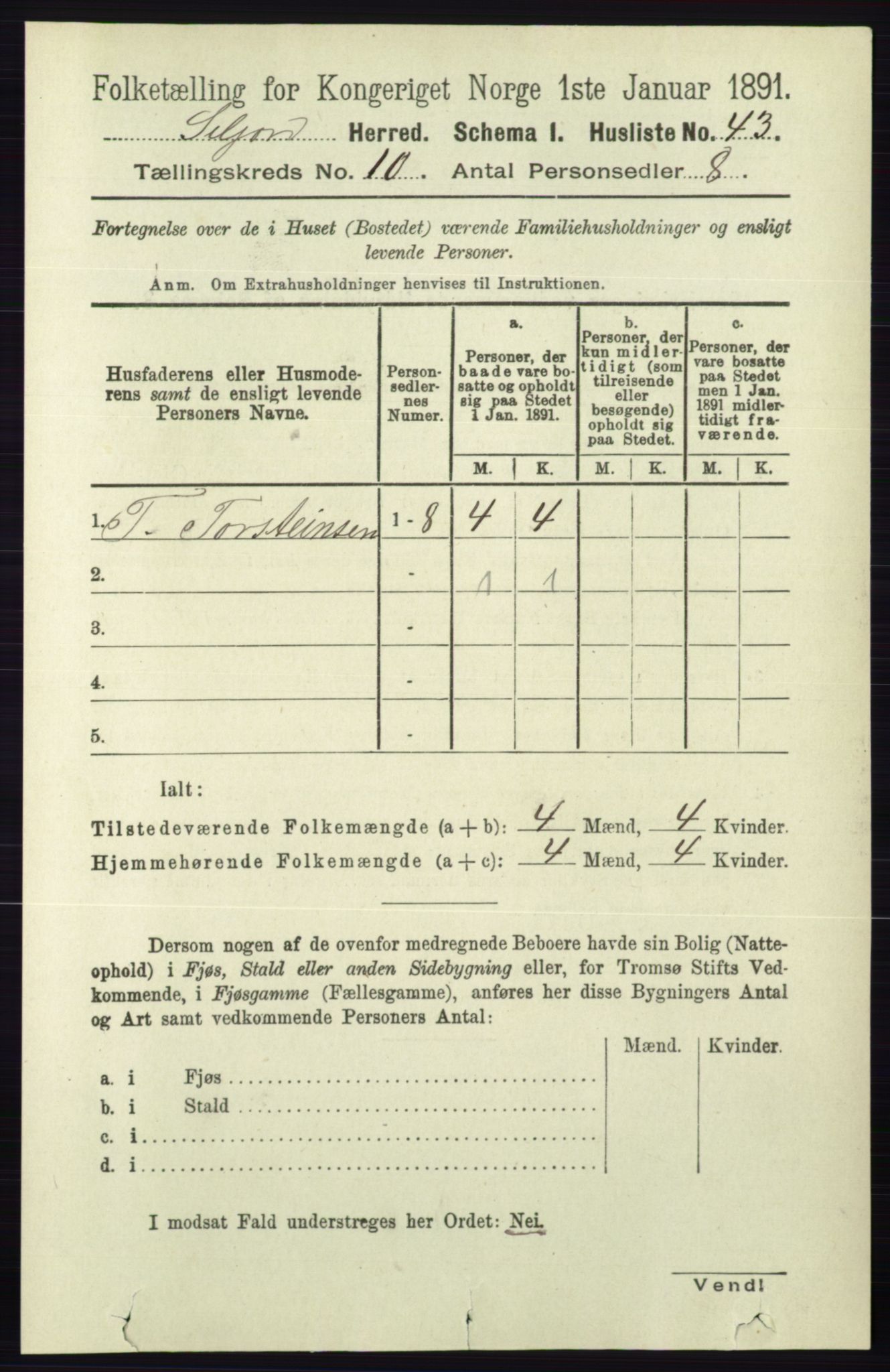 RA, 1891 census for 0828 Seljord, 1891, p. 3446