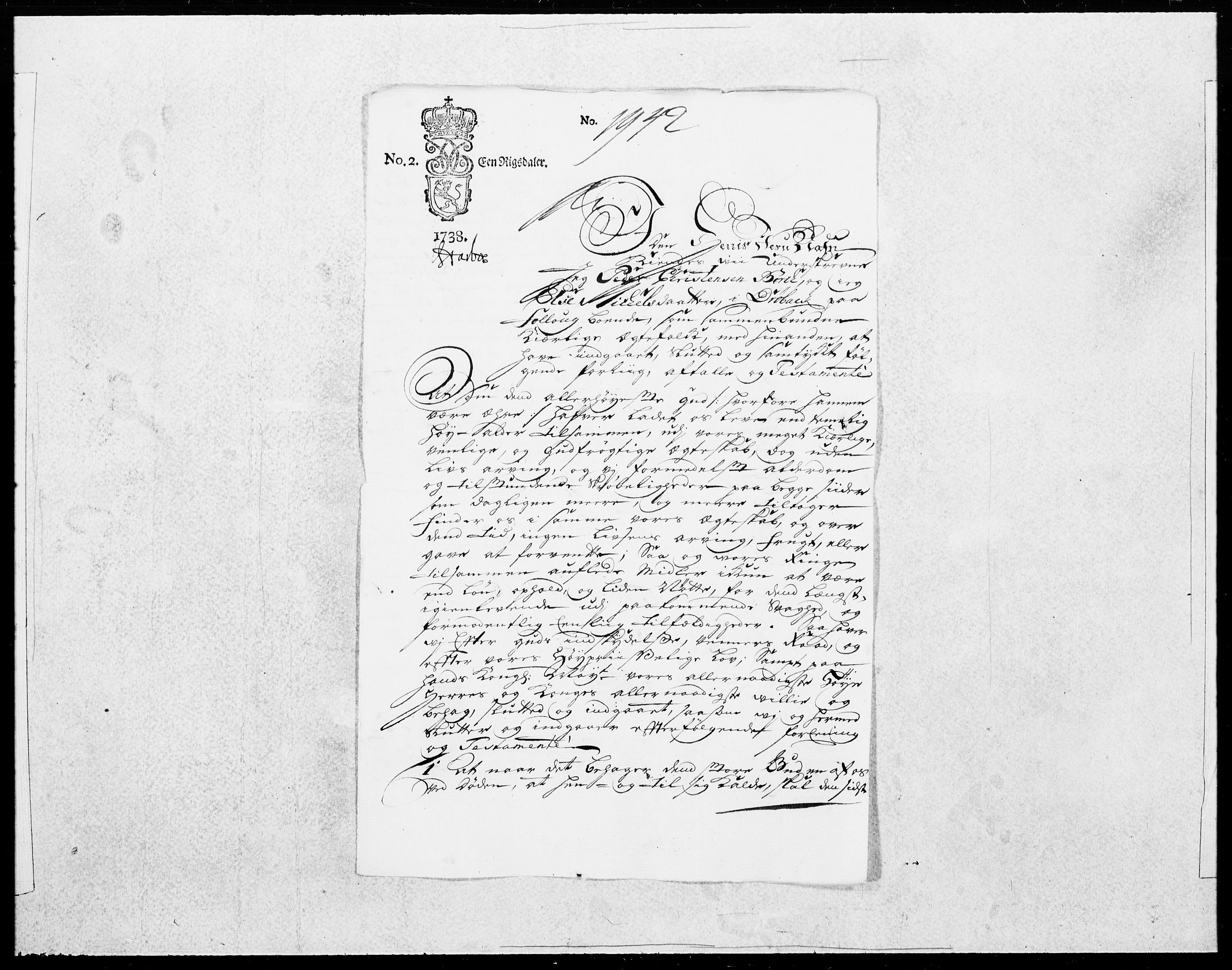 Danske Kanselli 1572-1799, AV/RA-EA-3023/F/Fc/Fcc/Fcca/L0128: Norske innlegg 1572-1799, 1738, p. 17