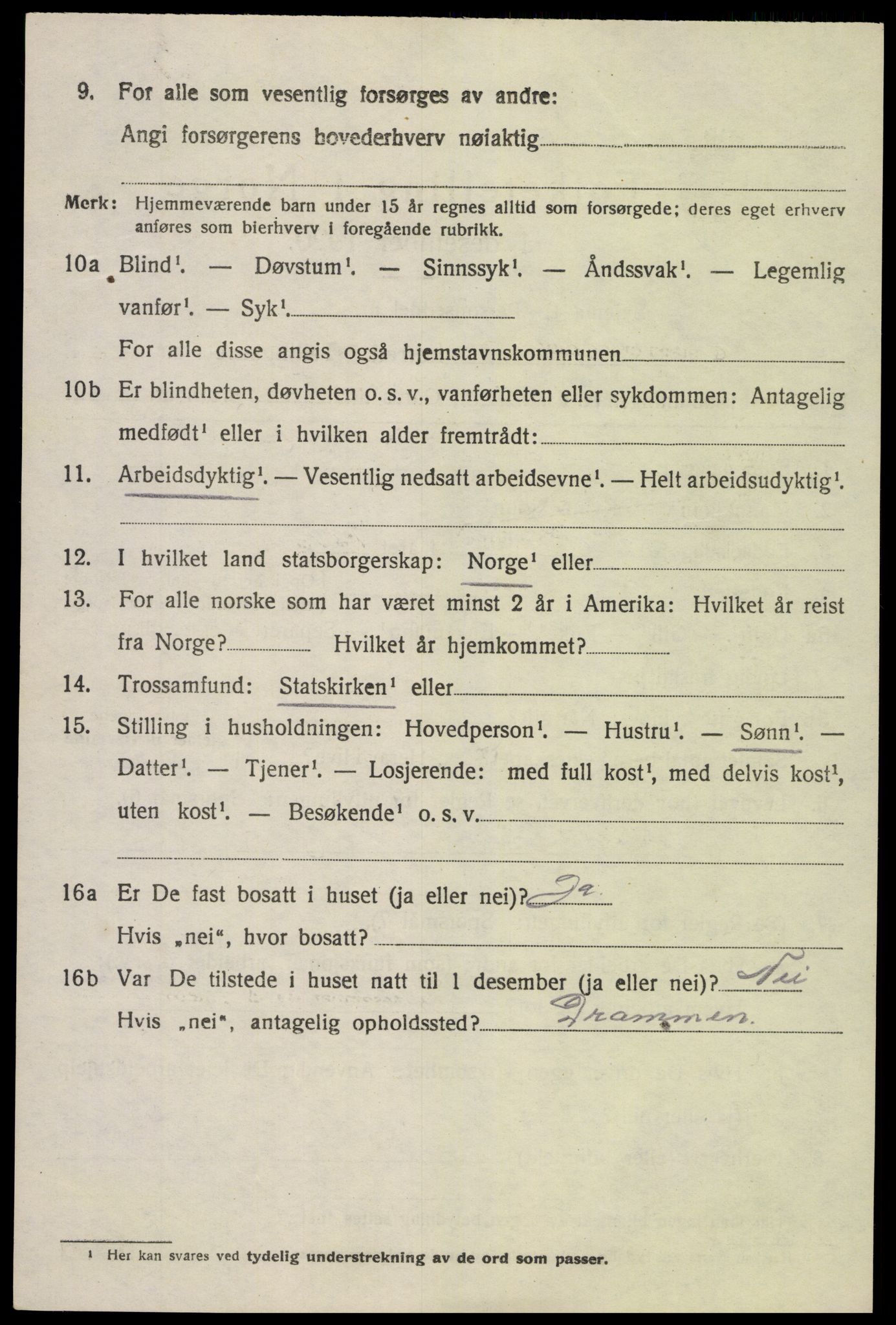 SAK, 1920 census for Søndeled, 1920, p. 7322