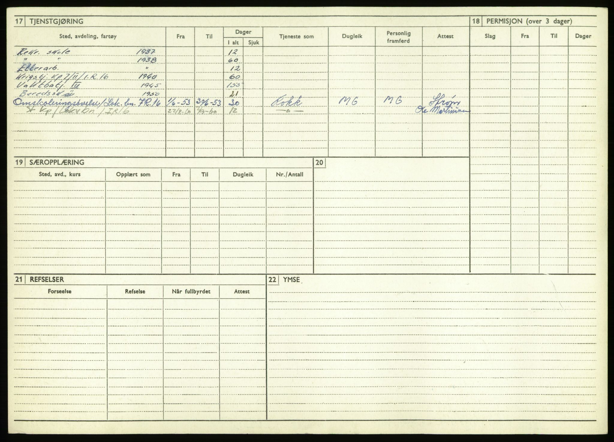 Forsvaret, Troms infanteriregiment nr. 16, AV/RA-RAFA-3146/P/Pa/L0021: Rulleblad for regimentets menige mannskaper, årsklasse 1937, 1937, p. 990