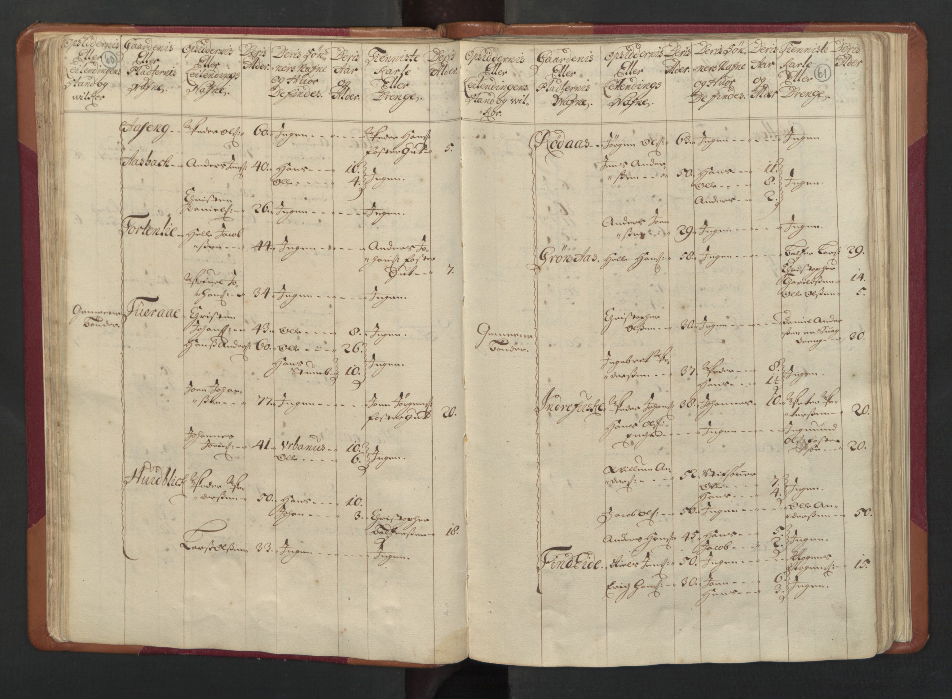 RA, Census (manntall) 1701, no. 17: Salten fogderi, 1701, p. 60-61
