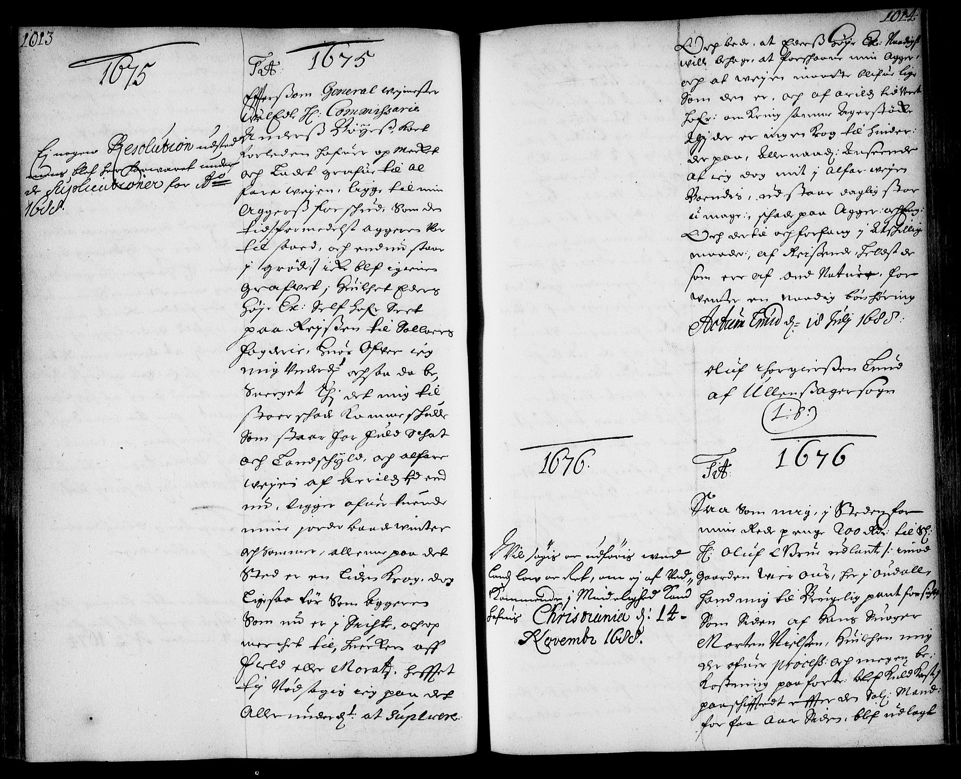 Stattholderembetet 1572-1771, AV/RA-EA-2870/Ae/L0005: Supplikasjons- og resolusjonsprotokoll, 1687-1688, p. 1013-1014