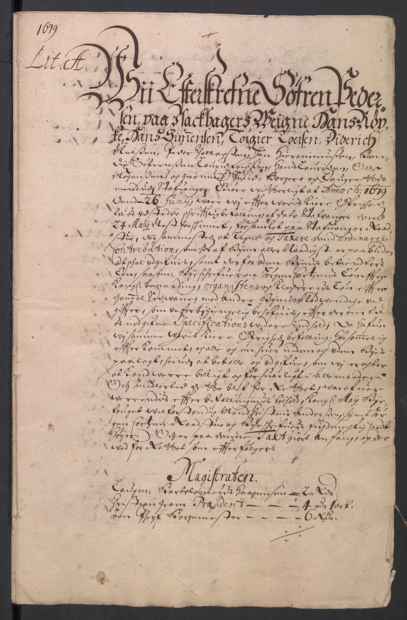 Rentekammeret inntil 1814, Reviderte regnskaper, Byregnskaper, RA/EA-4066/R/Ro/L0301: [O3] Kontribusjonsregnskap, 1679-1684, p. 8