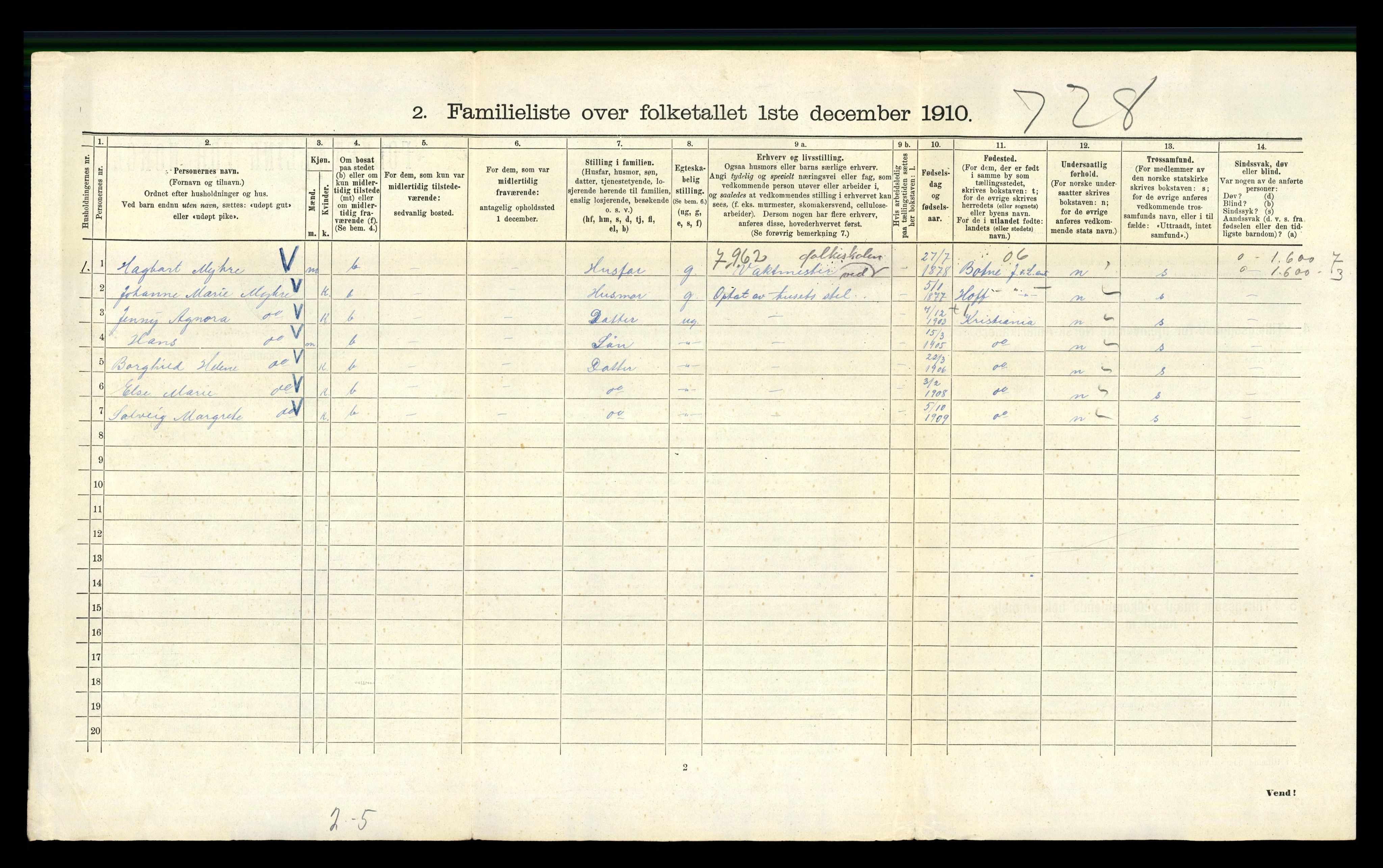 RA, 1910 census for Kristiania, 1910, p. 20978