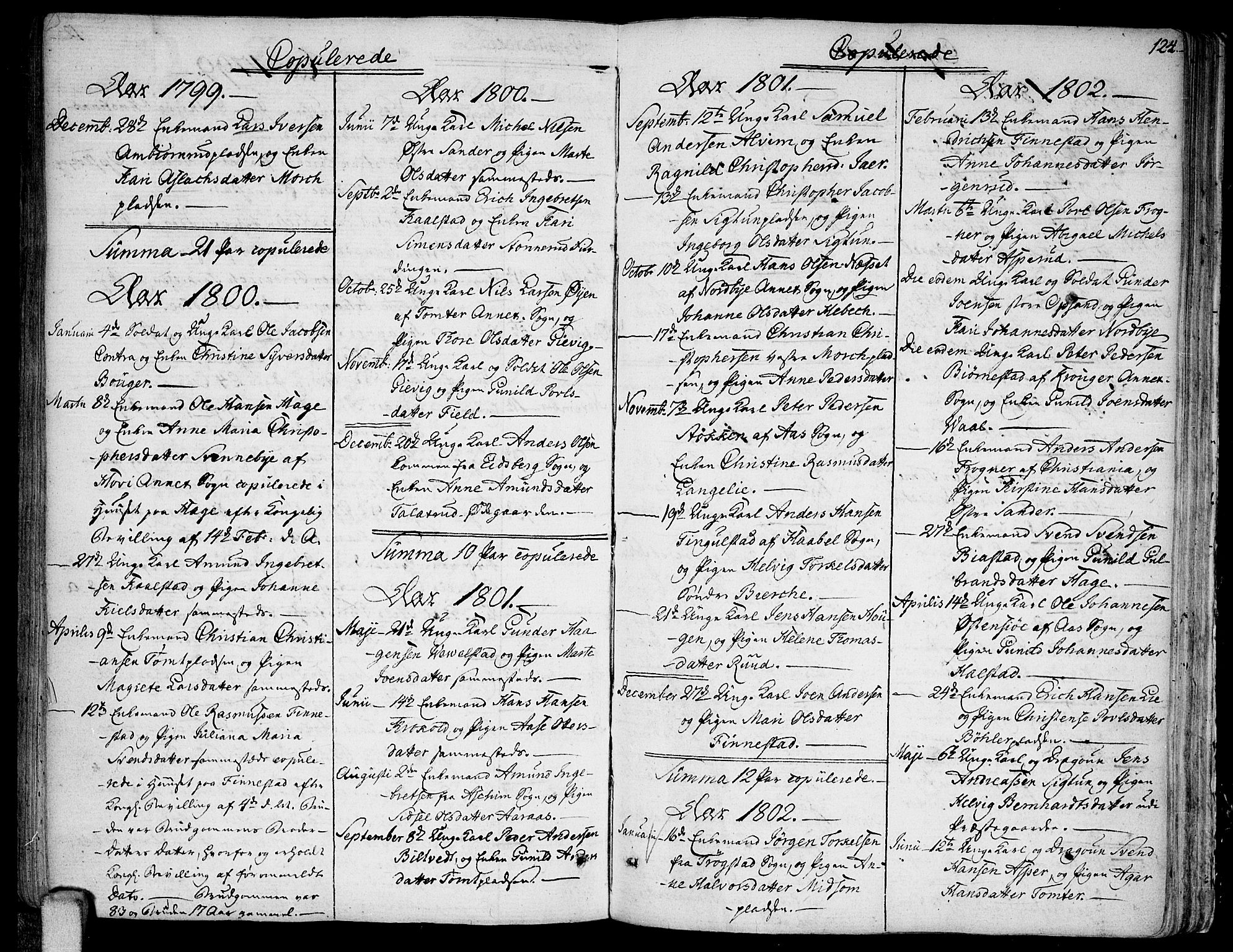Kråkstad prestekontor Kirkebøker, SAO/A-10125a/F/Fa/L0002: Parish register (official) no. I 2, 1786-1814, p. 124