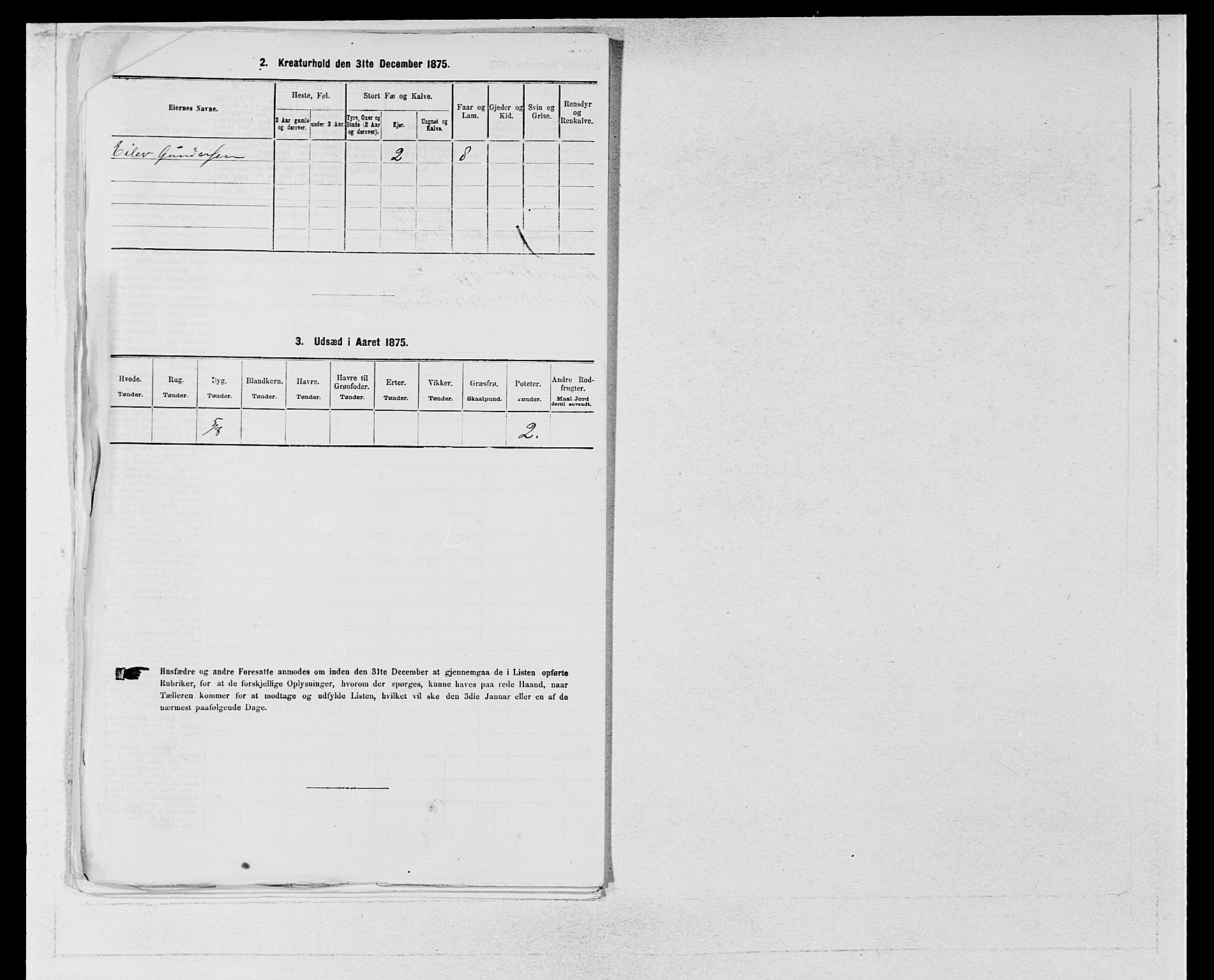 SAB, 1875 census for 1230P Ullensvang, 1875, p. 1325