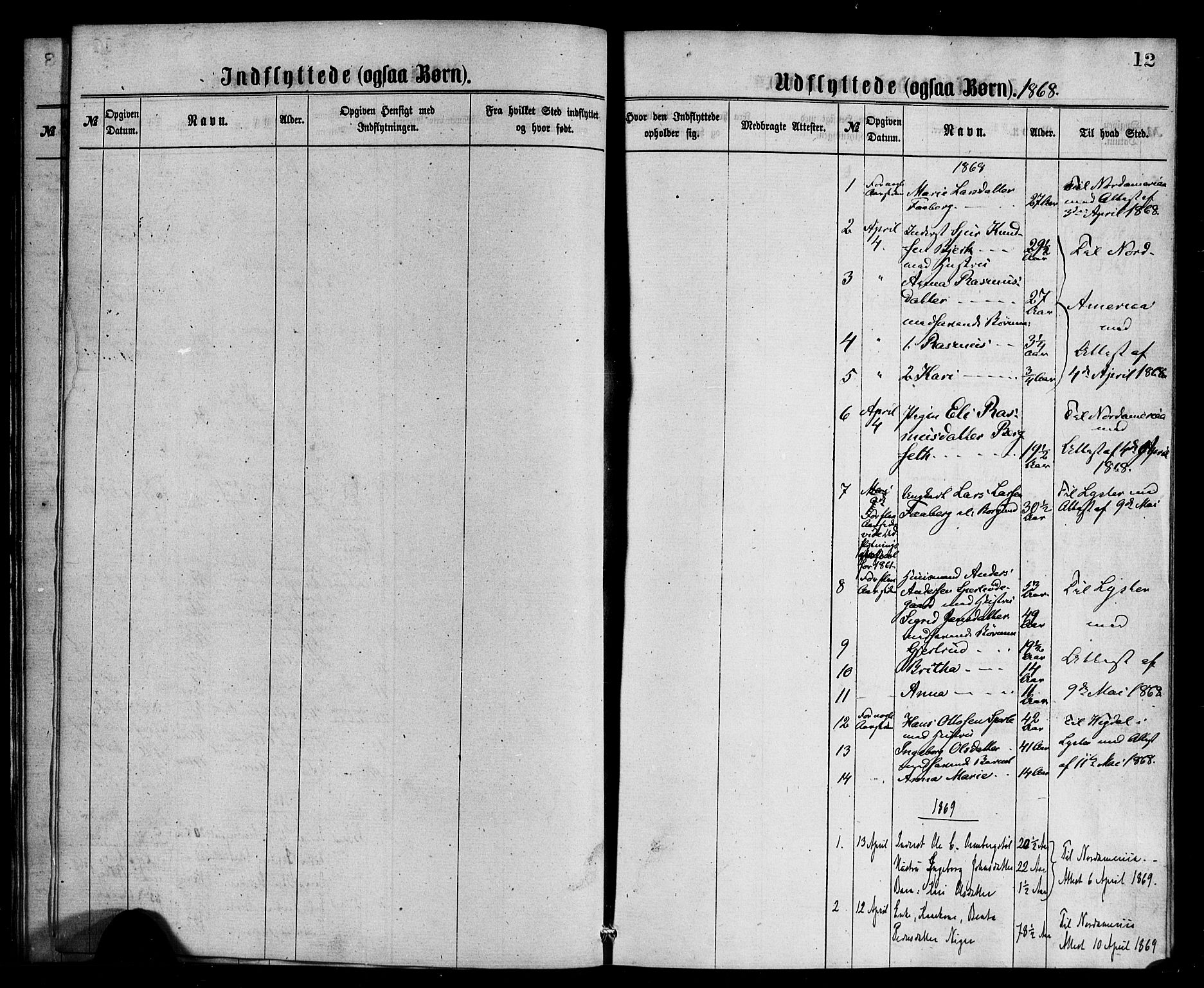 Jostedal sokneprestembete, AV/SAB-A-80601/H/Haa/Haaa/L0010: Parish register (official) no. A 10, 1864-1886, p. 12