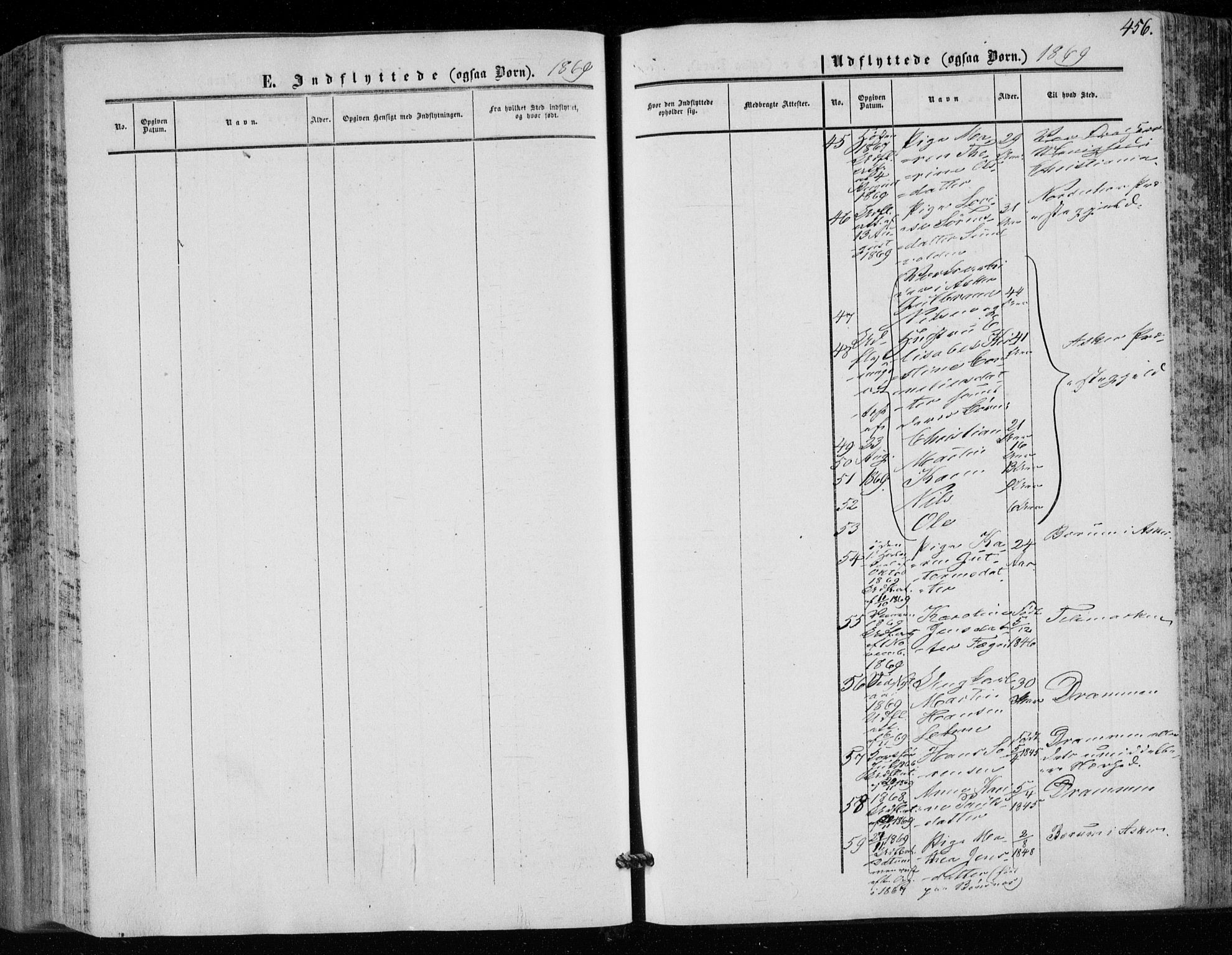 Hole kirkebøker, AV/SAKO-A-228/F/Fa/L0006: Parish register (official) no. I 6, 1852-1872, p. 456