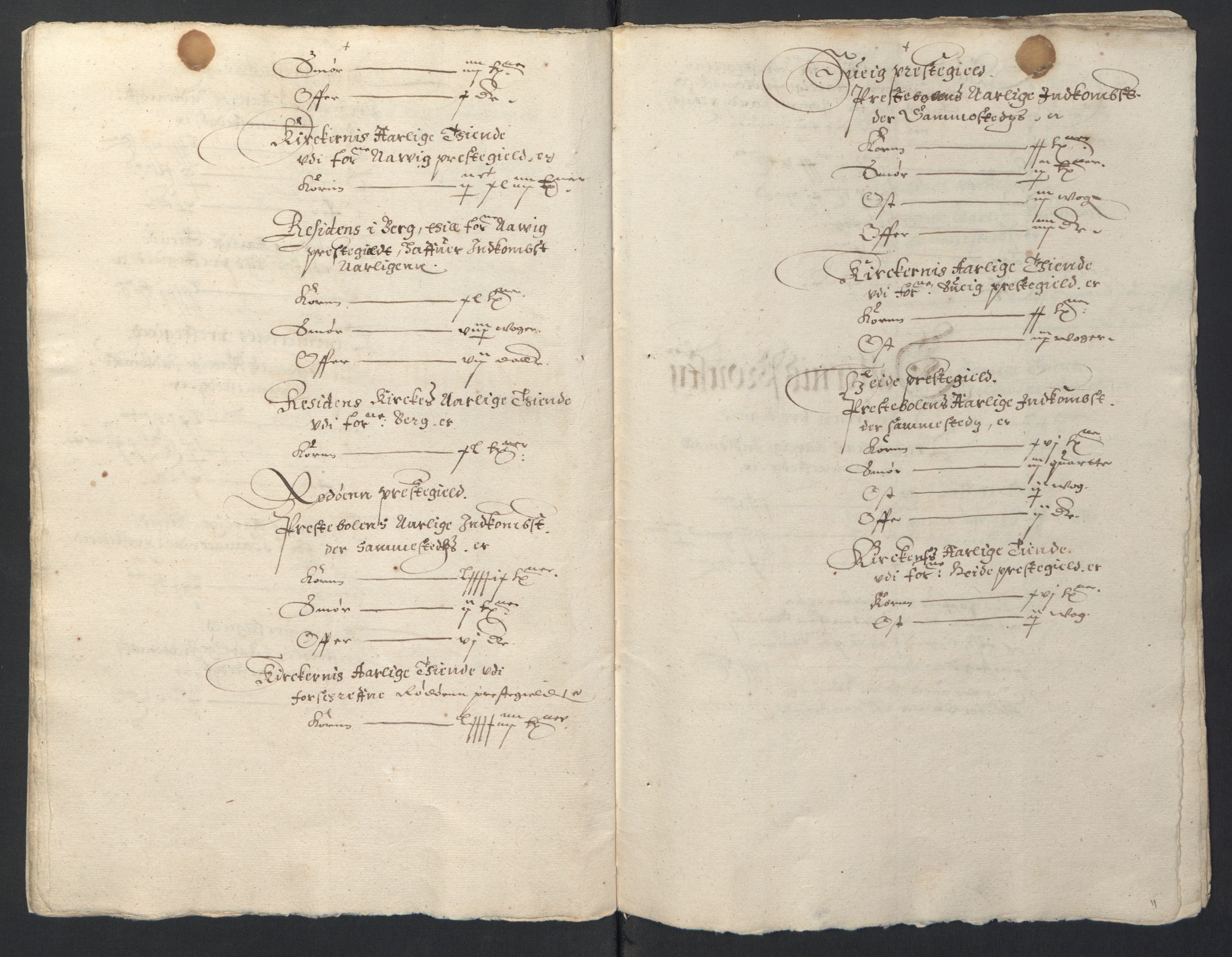 Stattholderembetet 1572-1771, AV/RA-EA-2870/Ek/L0016/0001: Jordebøker til utlikning av rosstjeneste 1624-1626: / Kirke- og prestebolsinntekter i Trondheim bispedømme og Jemtland, 1625-1626, p. 13