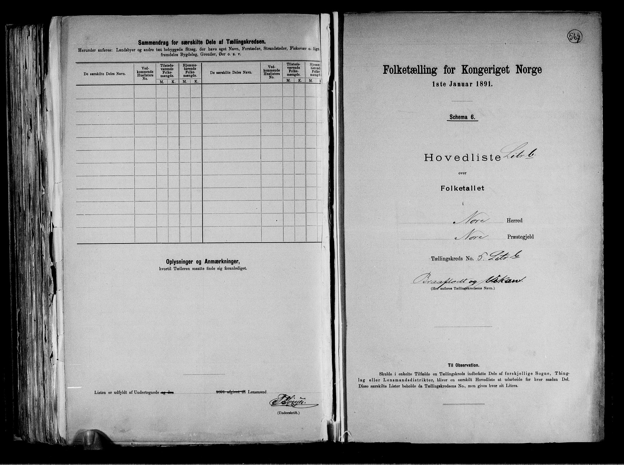 RA, 1891 census for 0633 Nore, 1891, p. 17