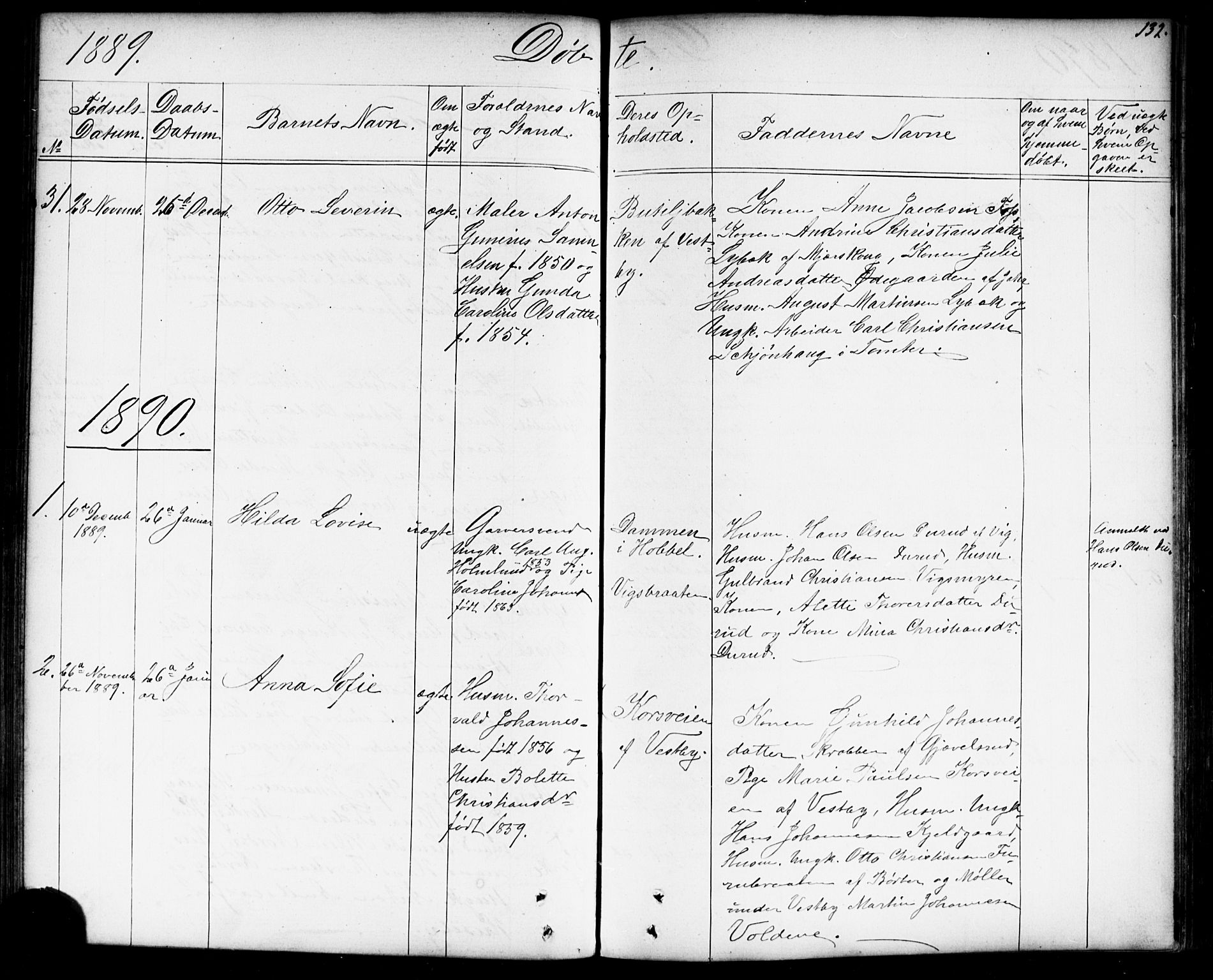 Enebakk prestekontor Kirkebøker, SAO/A-10171c/G/Gb/L0001: Parish register (copy) no. II 1, 1859-1890, p. 132