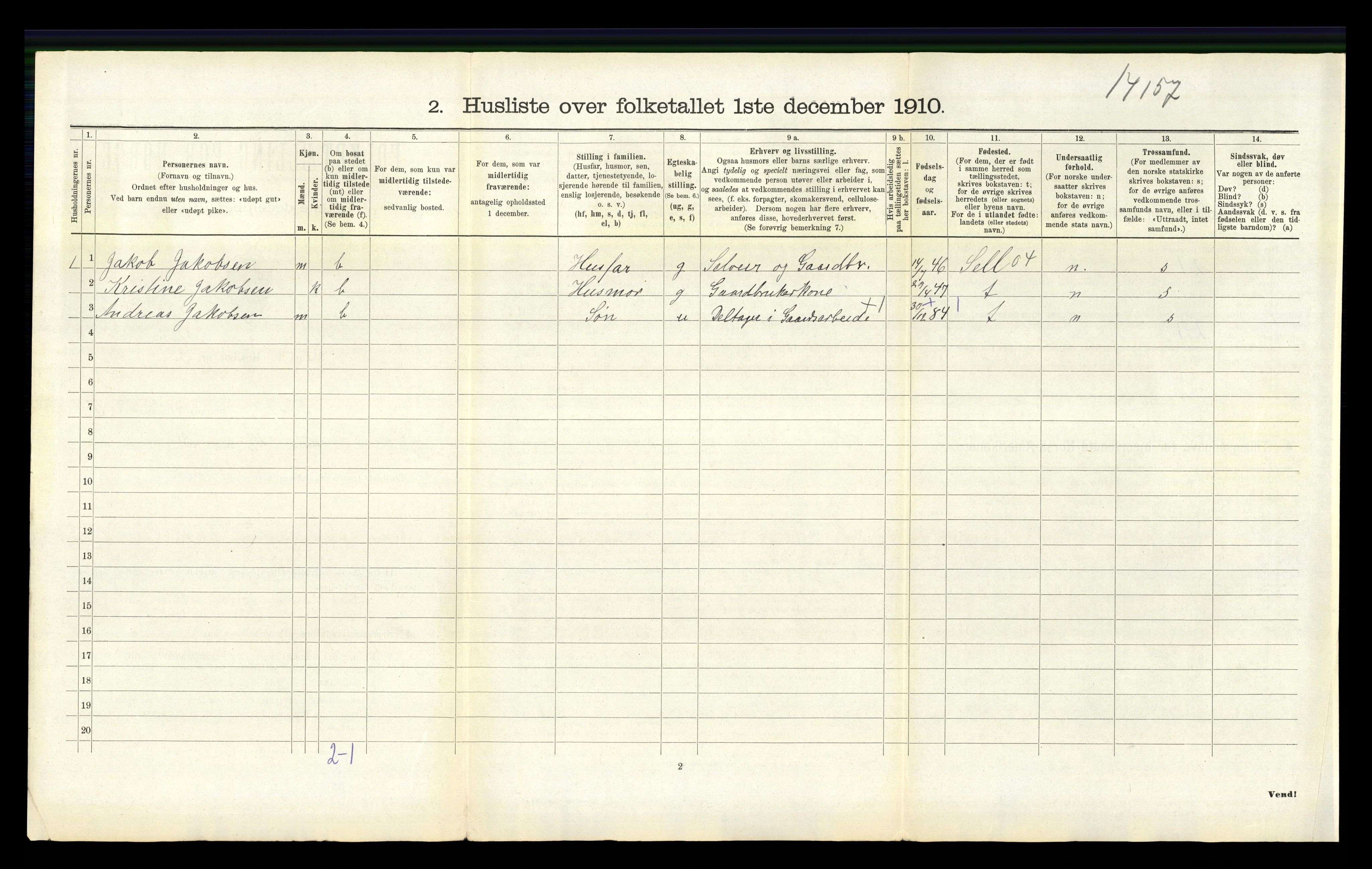 RA, 1910 census for Tveit, 1910, p. 550