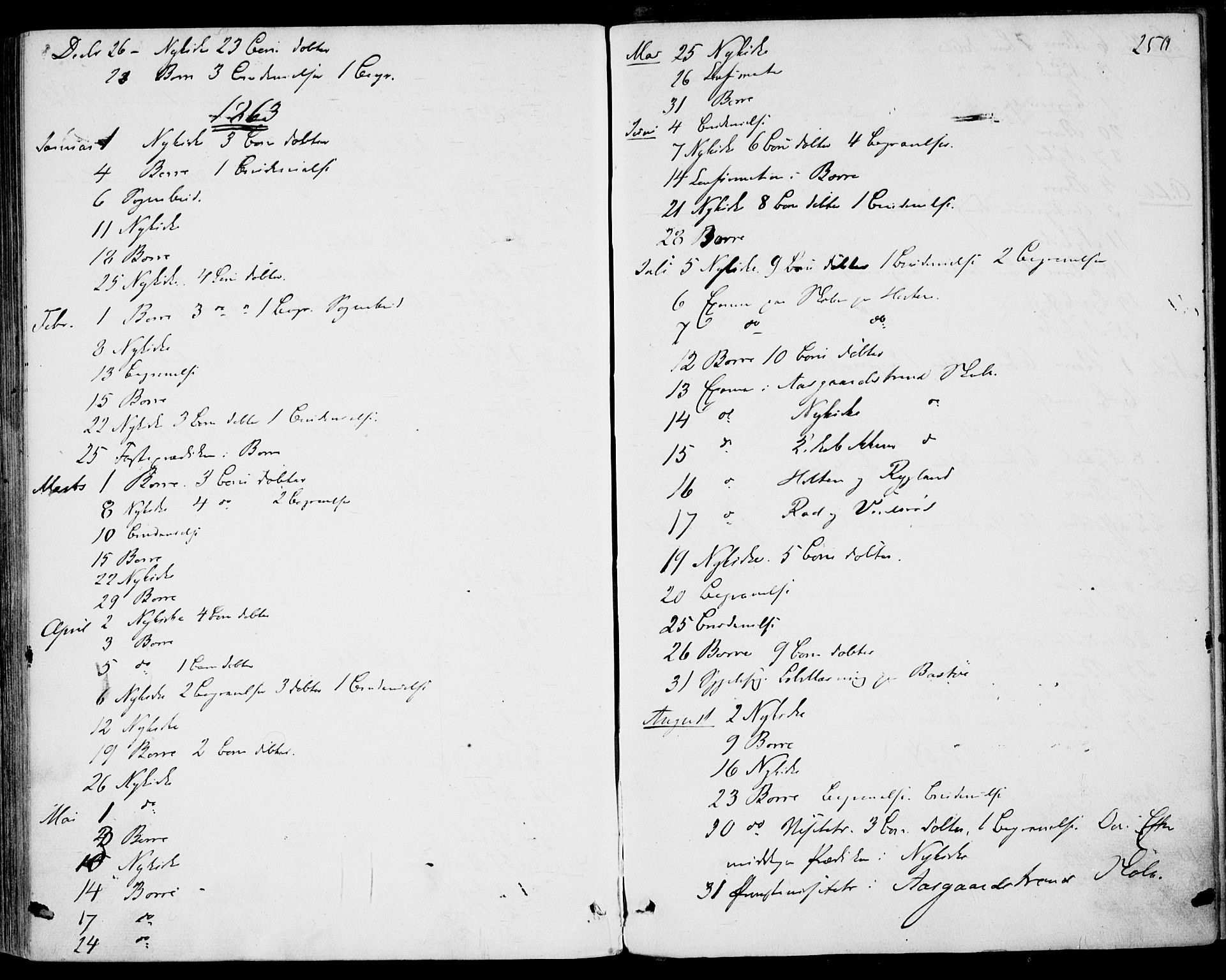 Borre kirkebøker, AV/SAKO-A-338/F/Fa/L0007: Parish register (official) no. I 7, 1862-1867, p. 250