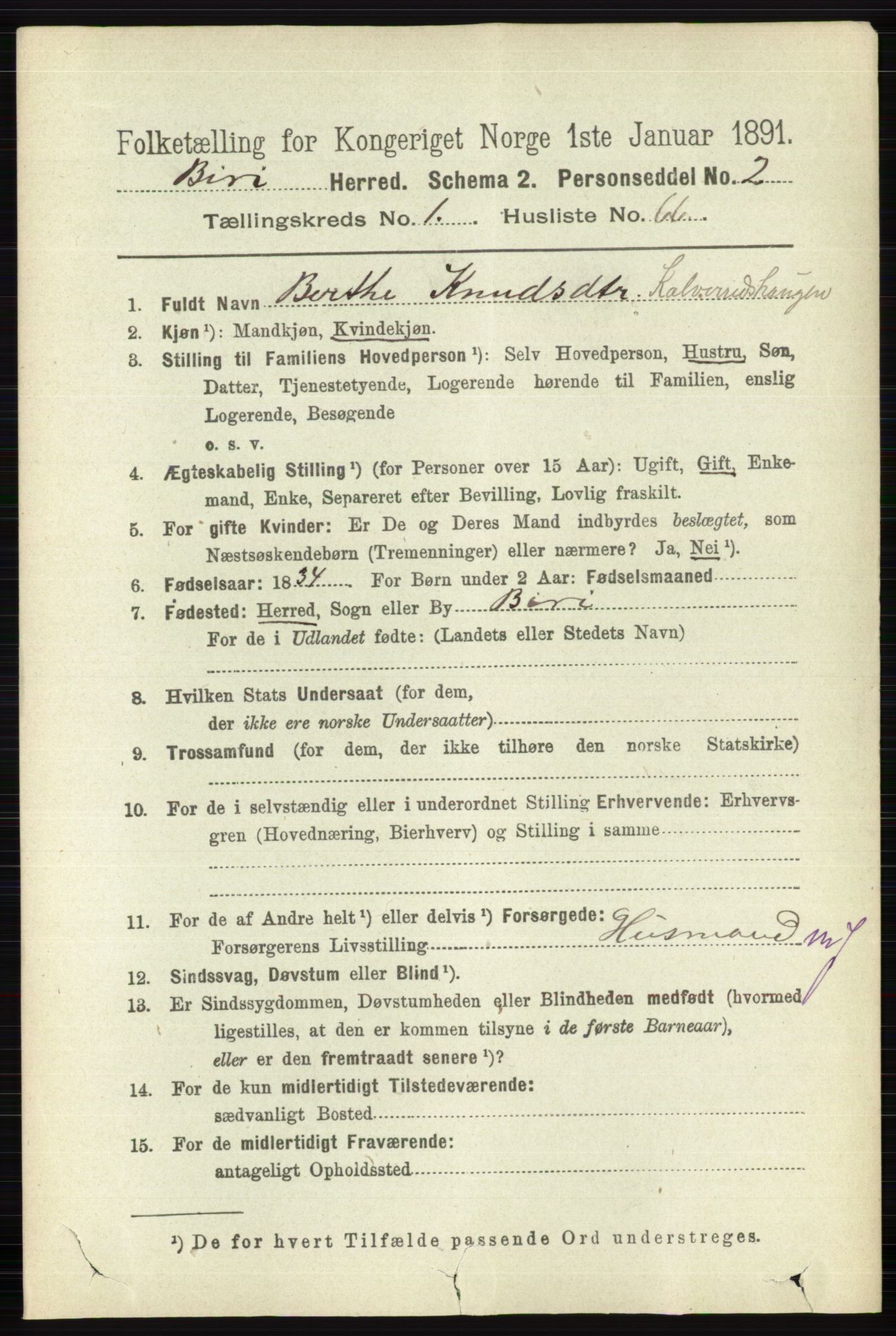 RA, 1891 census for 0525 Biri, 1891, p. 453