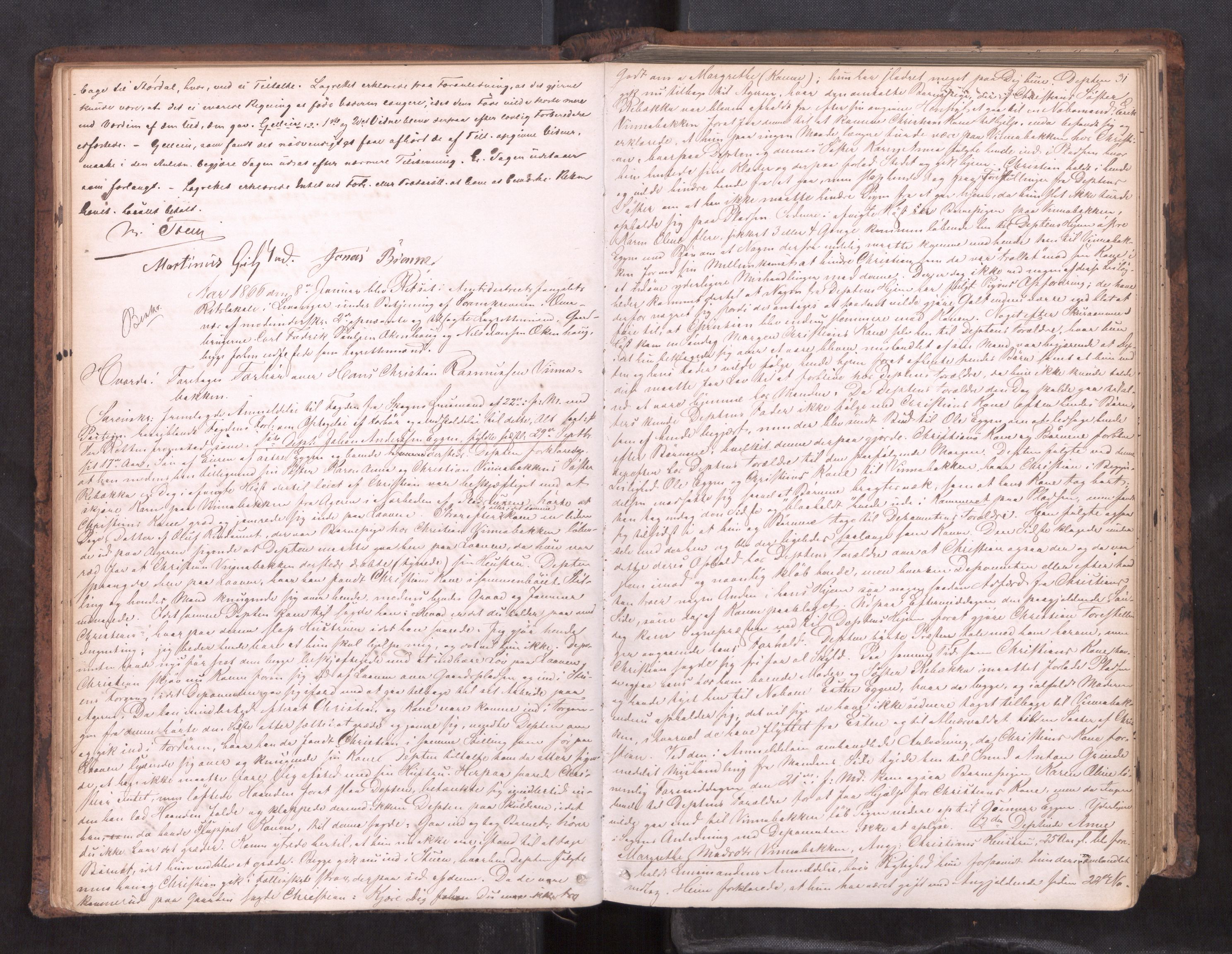 Stjør- og Verdal sorenskriveri, AV/SAT-A-4167/1/1/1B/L0019: Ekstrarettsprotokoll, 1864-1877, p. 30b-31a