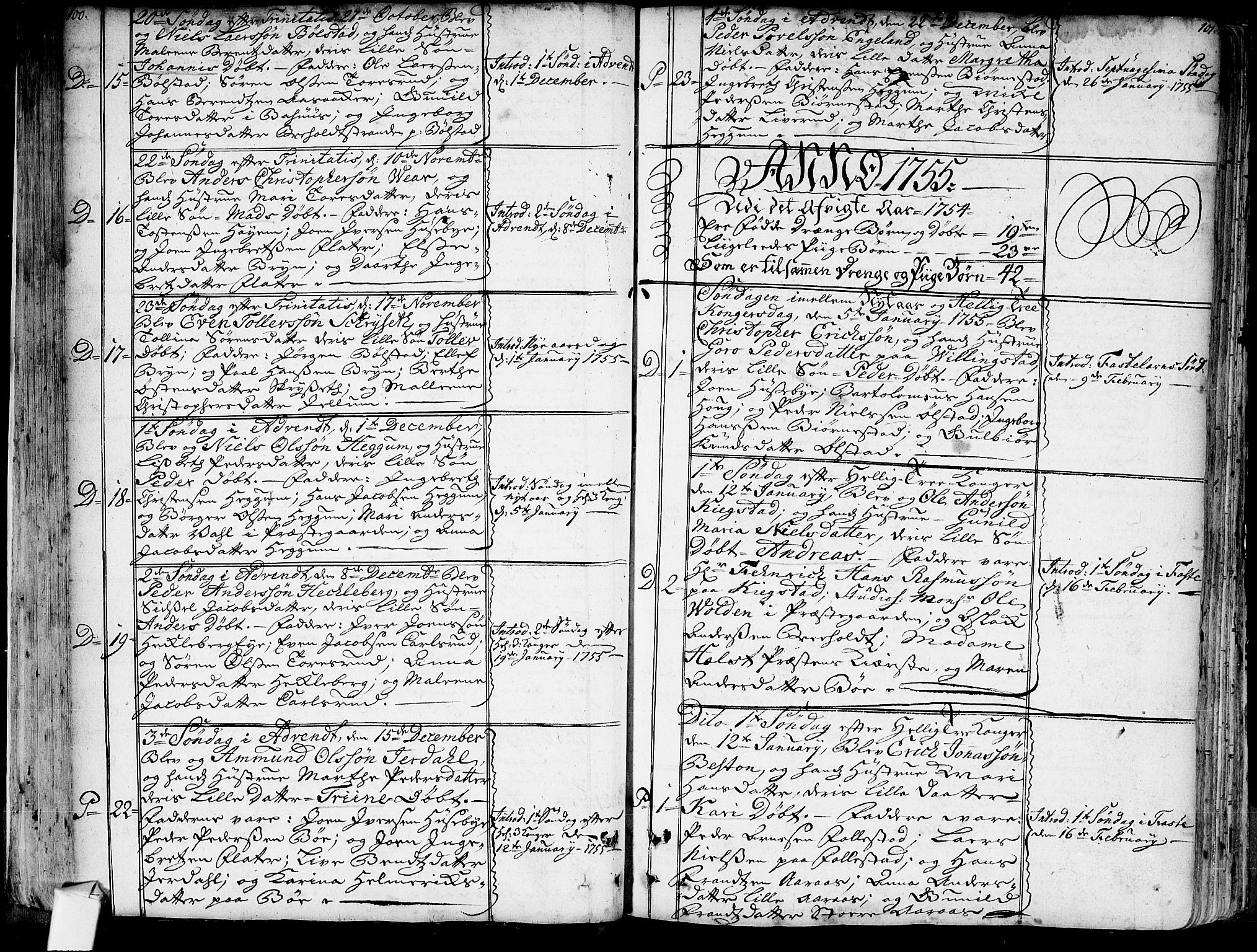 Røyken kirkebøker, SAKO/A-241/G/Ga/L0001: Parish register (copy) no. 1, 1740-1768, p. 100-101