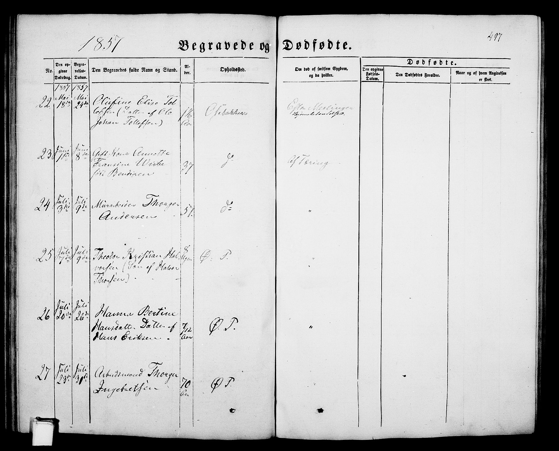 Porsgrunn kirkebøker , AV/SAKO-A-104/G/Gb/L0004: Parish register (copy) no. II 4, 1853-1882, p. 497