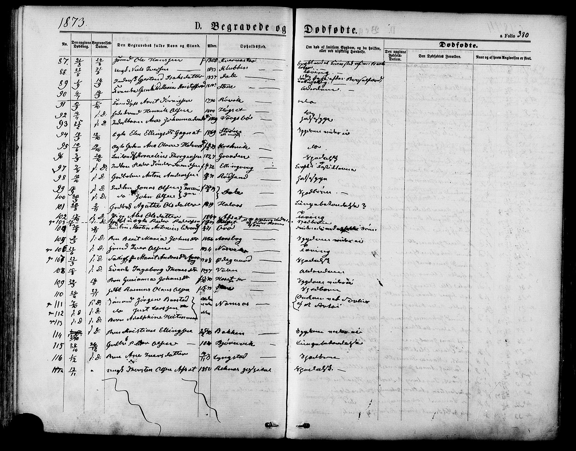 Ministerialprotokoller, klokkerbøker og fødselsregistre - Møre og Romsdal, SAT/A-1454/568/L0805: Parish register (official) no. 568A12 /1, 1869-1884, p. 380
