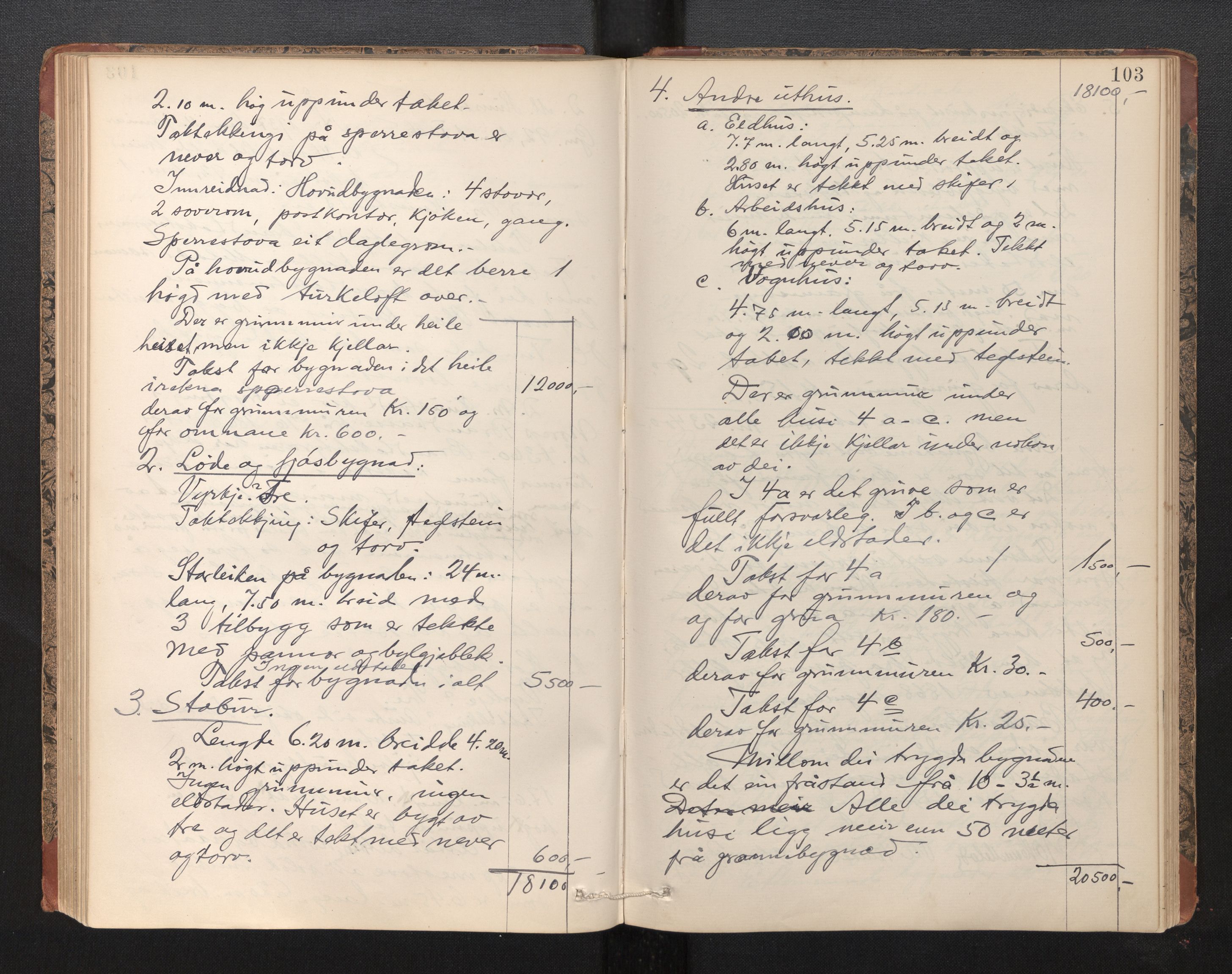 Lensmannen i Fjaler, AV/SAB-A-27201/0012/L0002: Branntakstprotokoll, 1889-1943, p. 102b-103a