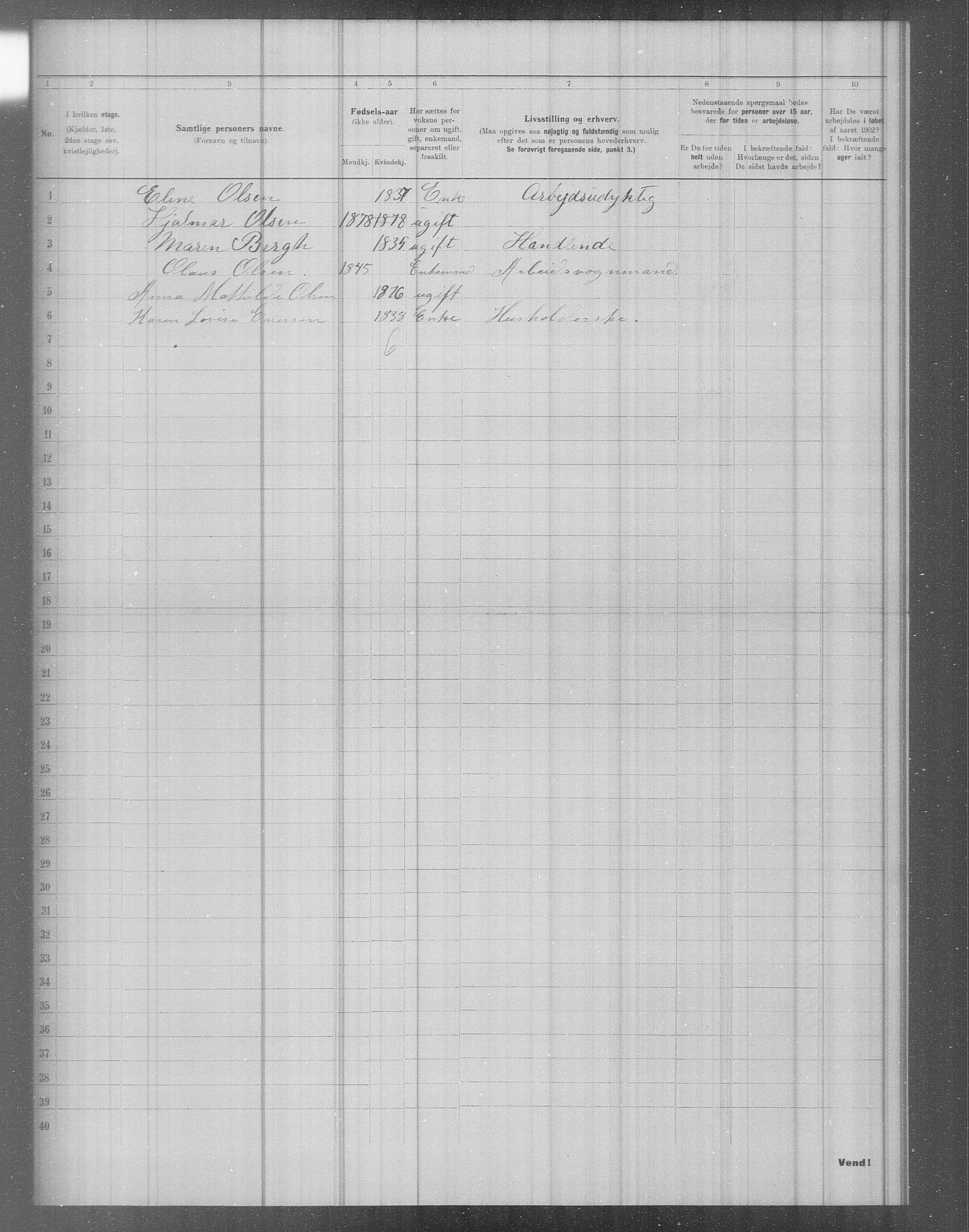 OBA, Municipal Census 1902 for Kristiania, 1902, p. 2897