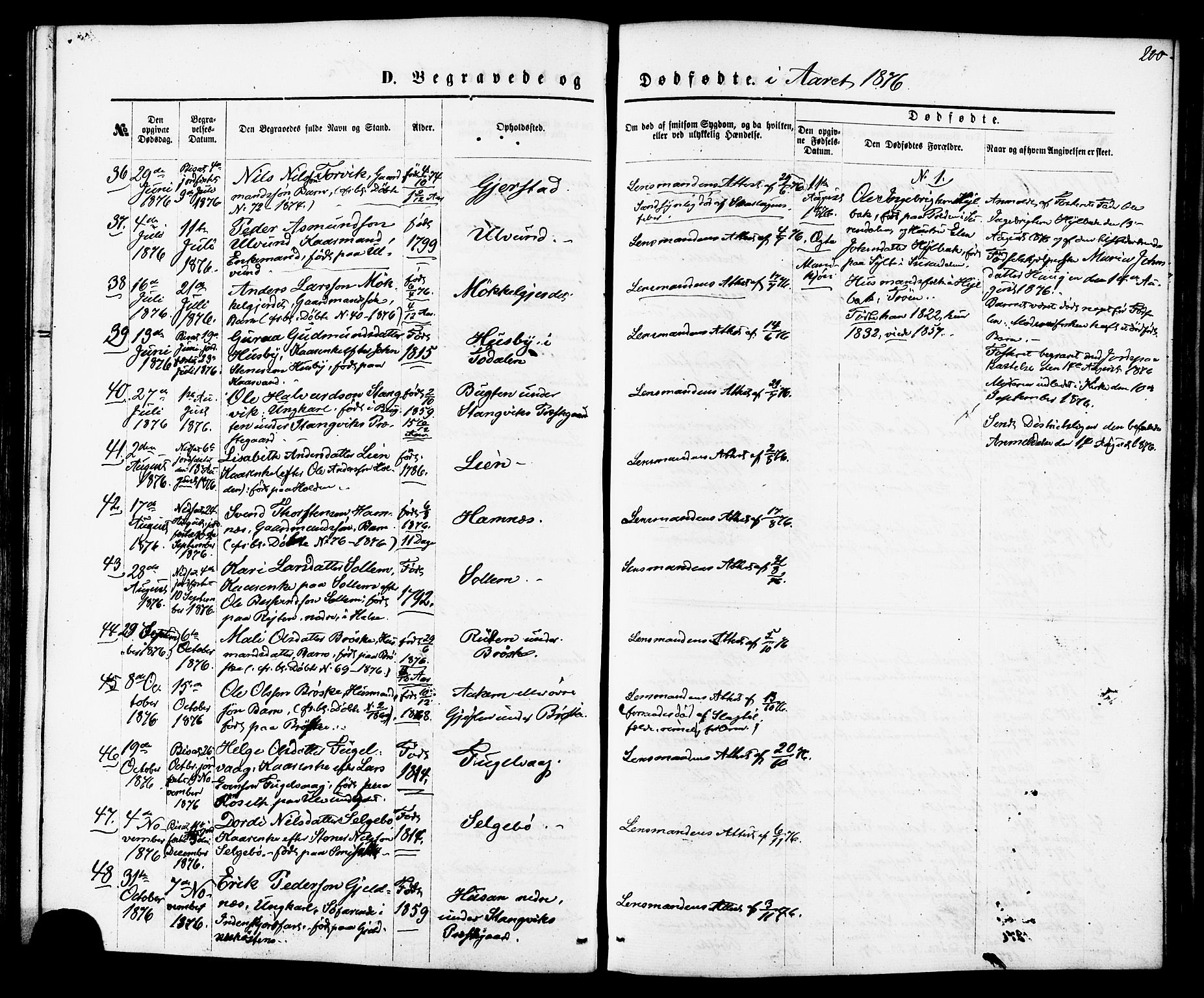 Ministerialprotokoller, klokkerbøker og fødselsregistre - Møre og Romsdal, AV/SAT-A-1454/592/L1027: Parish register (official) no. 592A05, 1865-1878, p. 200