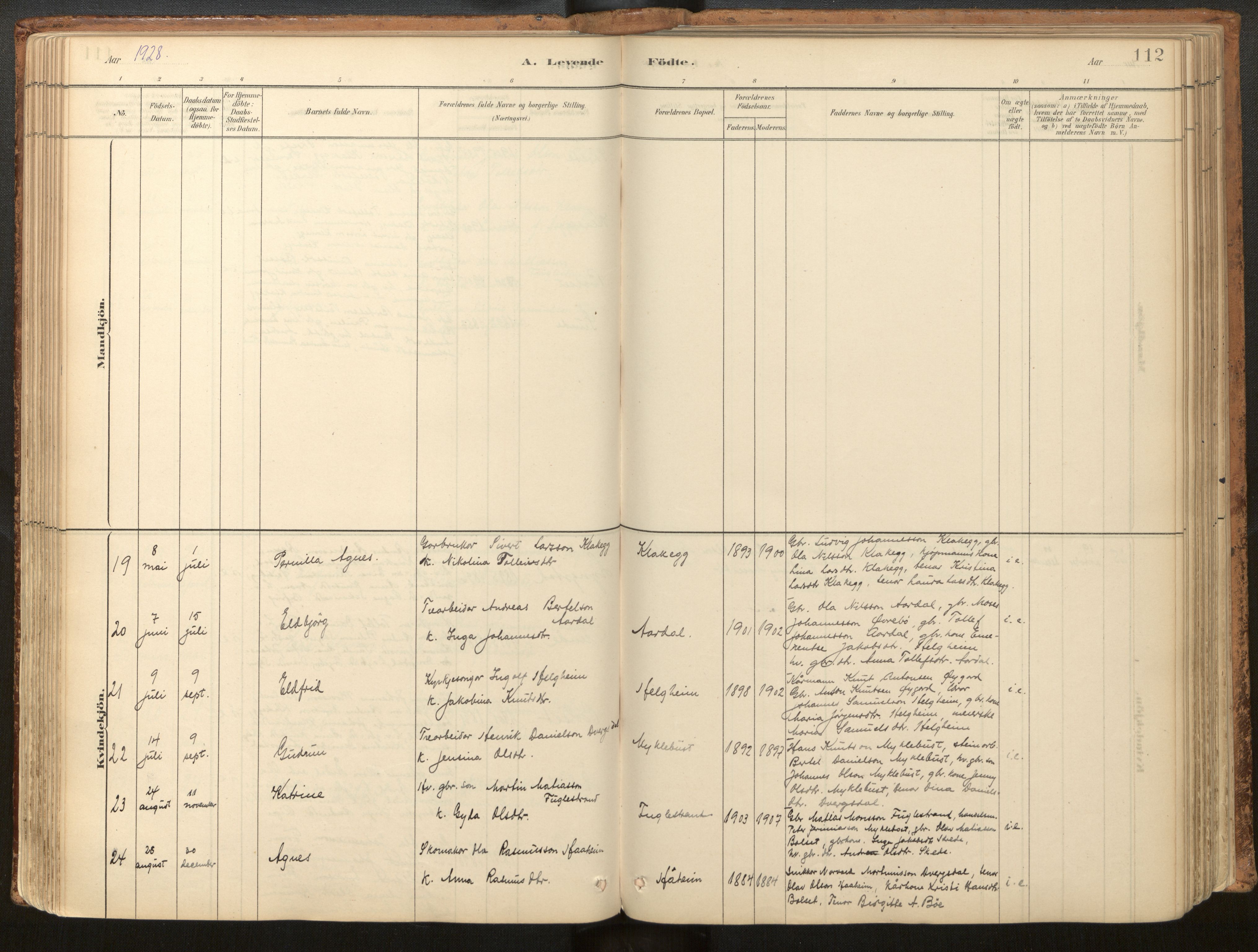 Jølster sokneprestembete, SAB/A-80701/H/Haa/Haac/L0001: Parish register (official) no. C 1, 1882-1928, p. 112