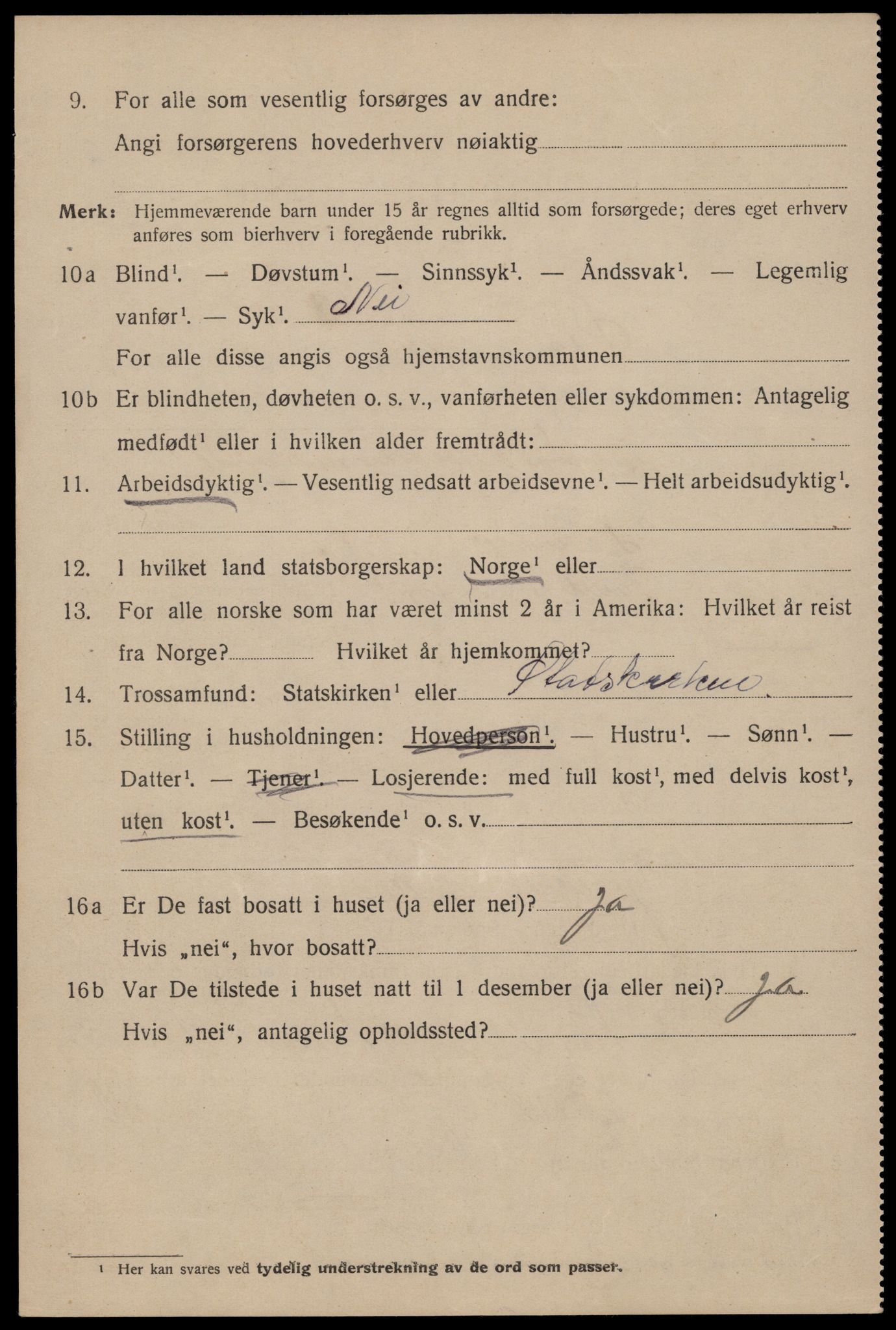 SAST, 1920 census for Stavanger, 1920, p. 66053