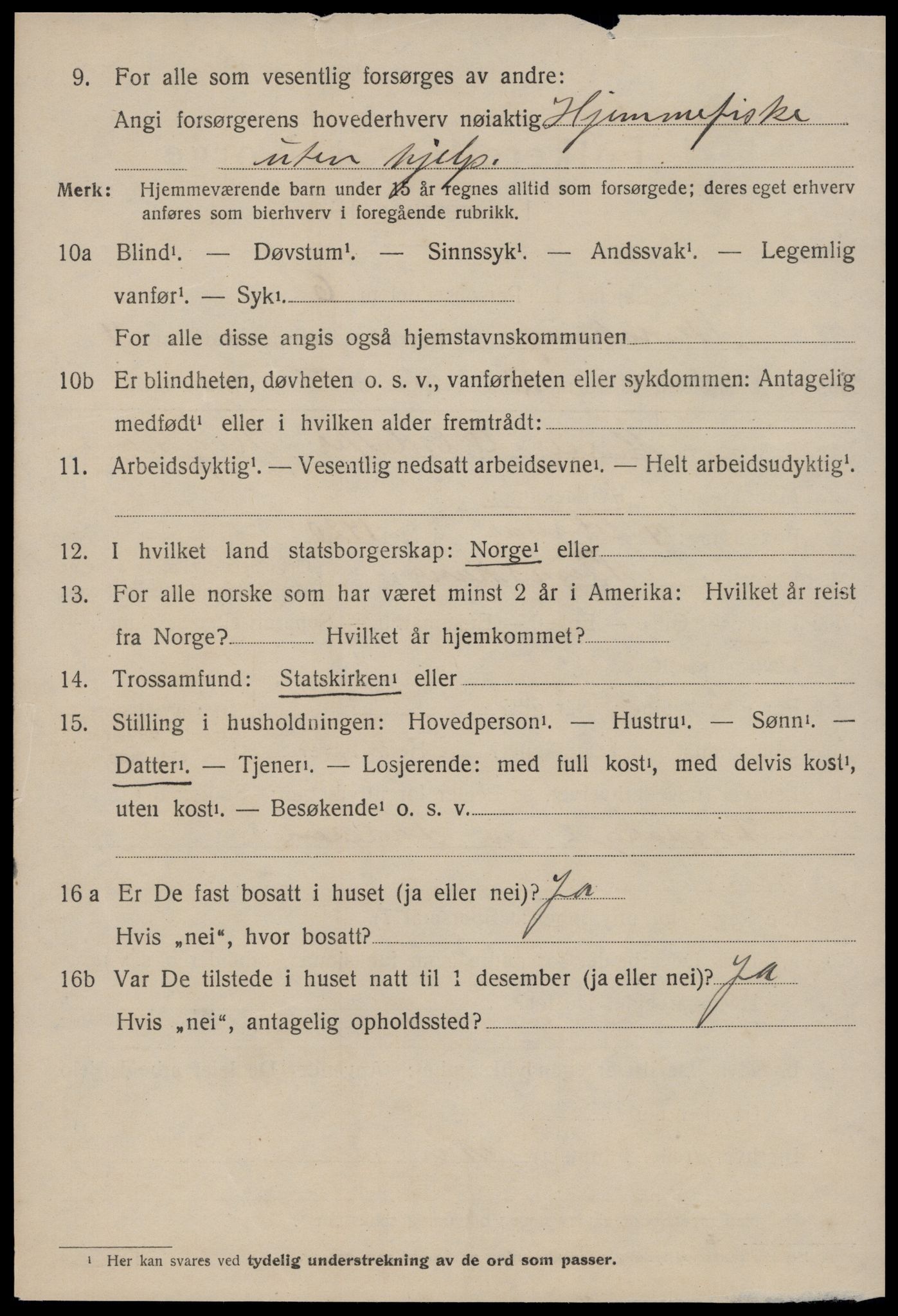 SAT, 1920 census for Stemshaug, 1920, p. 1891