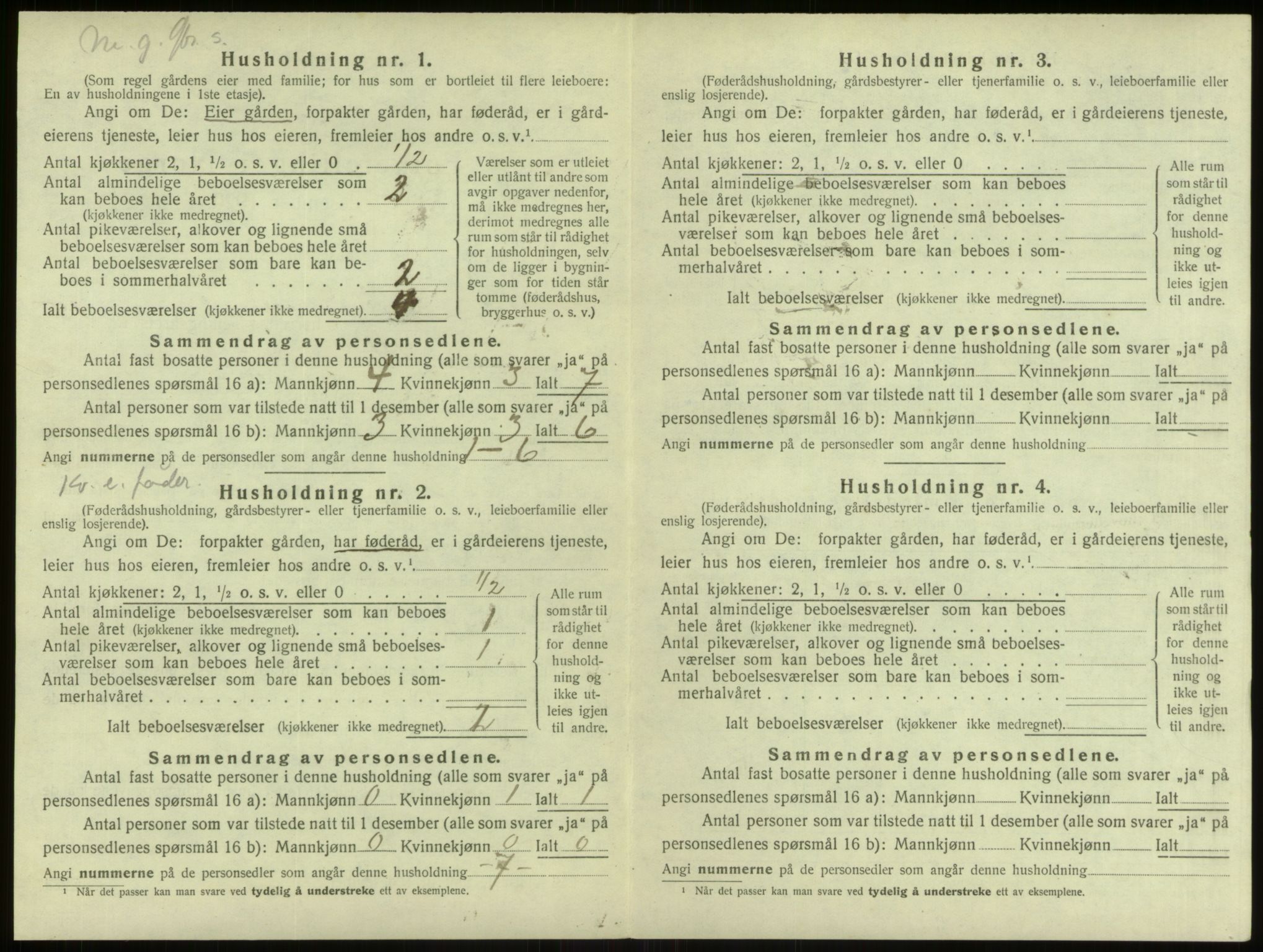 SAB, 1920 census for Alversund, 1920, p. 1117