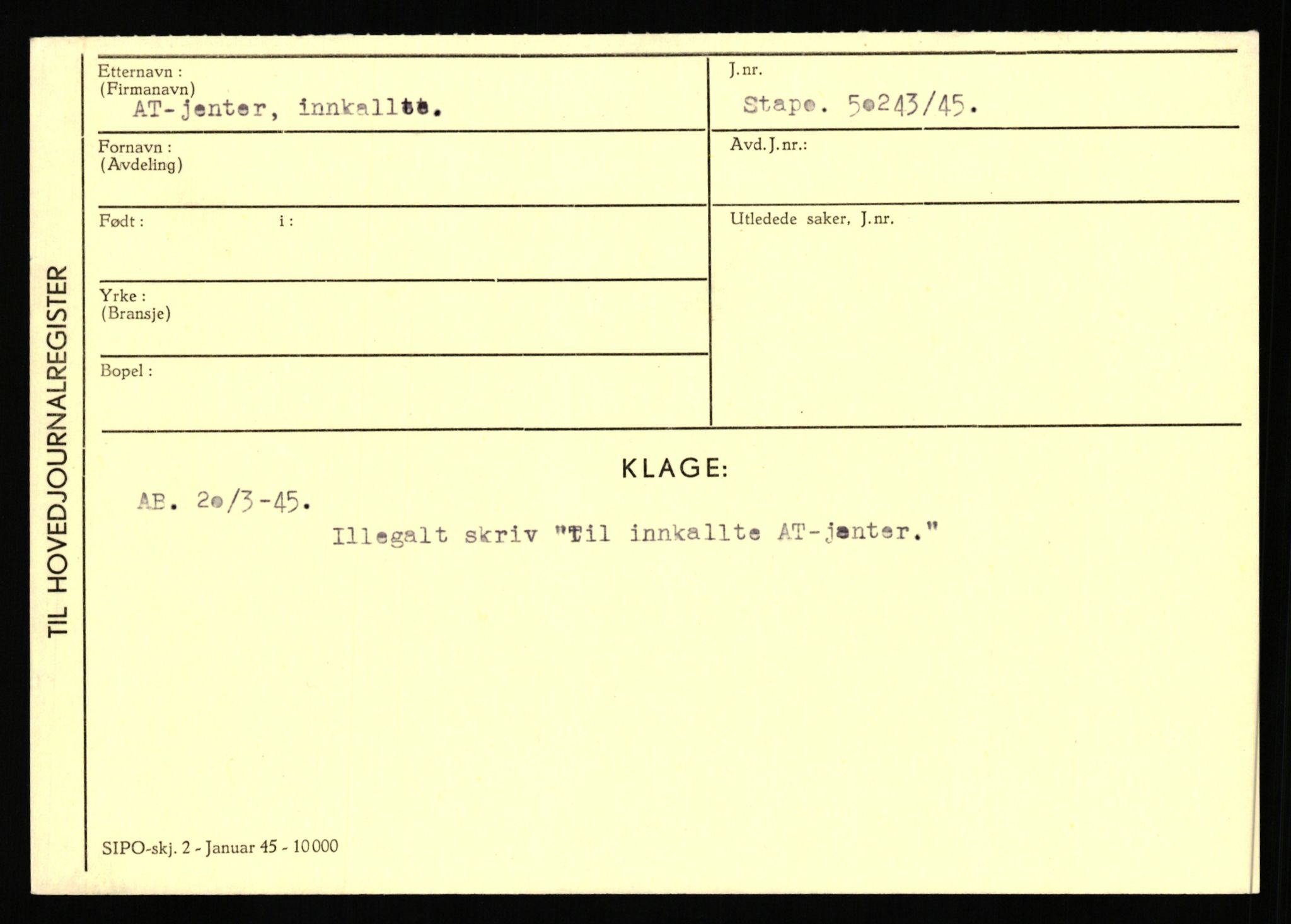 Statspolitiet - Hovedkontoret / Osloavdelingen, AV/RA-S-1329/C/Ca/L0001: Aabakken - Armann, 1943-1945, p. 5284