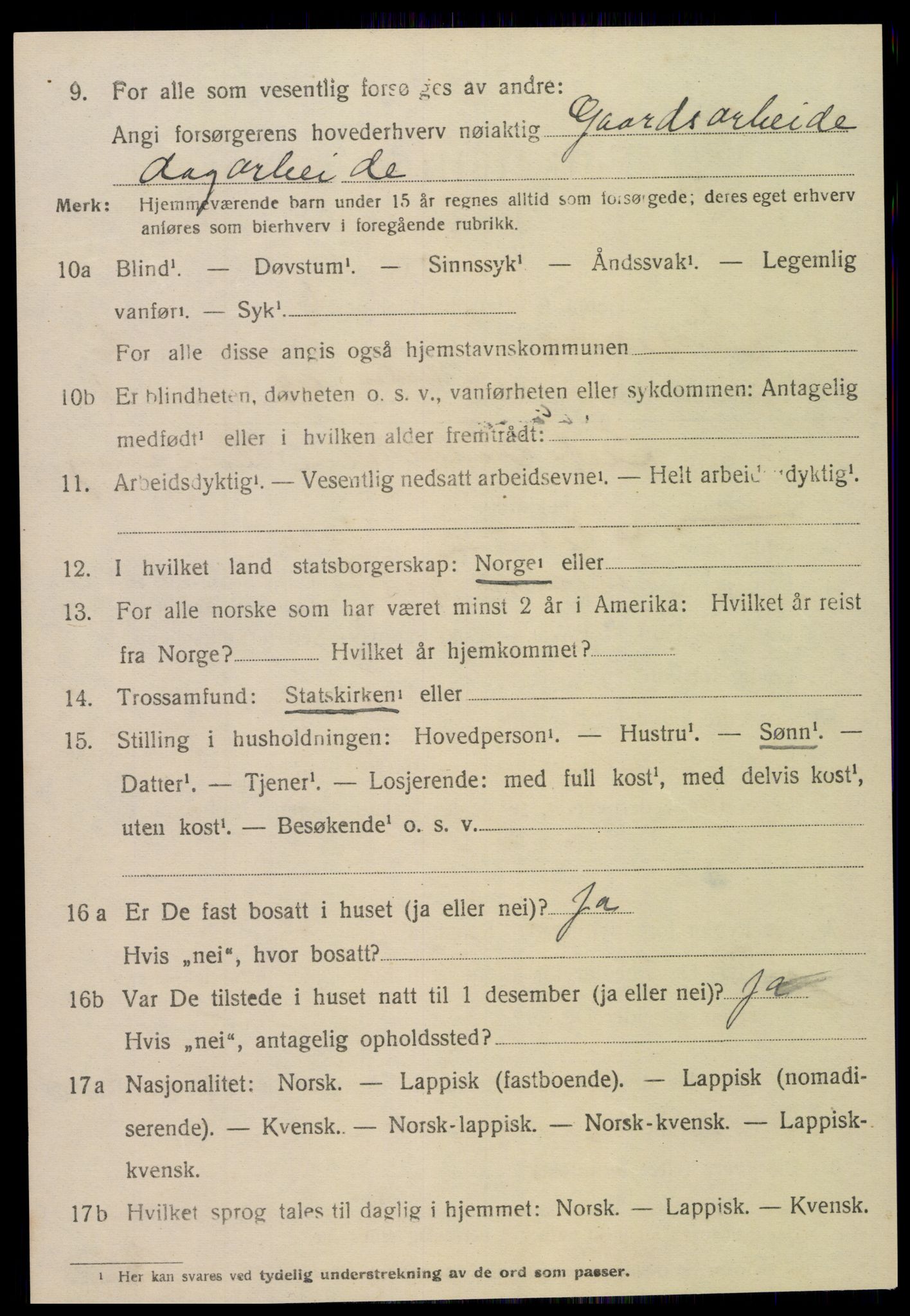 SAT, 1920 census for Leksvik, 1920, p. 6013