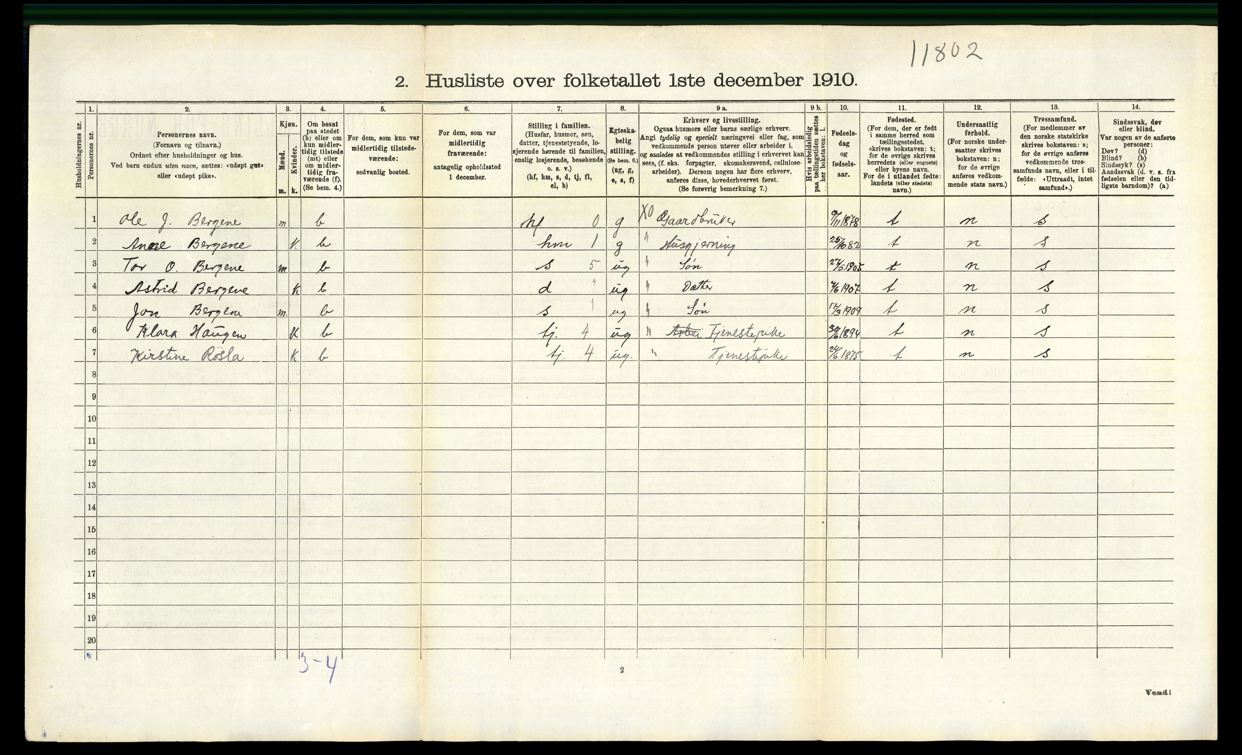 RA, 1910 census for Drangedal, 1910, p. 1240