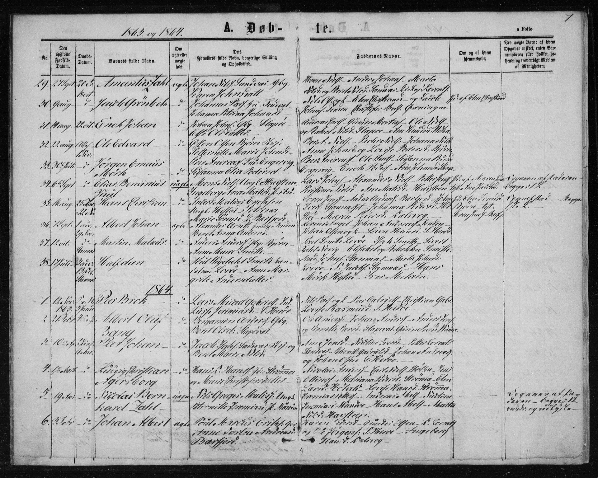 Ministerialprotokoller, klokkerbøker og fødselsregistre - Nordland, SAT/A-1459/834/L0505: Parish register (official) no. 834A03, 1862-1871, p. 7