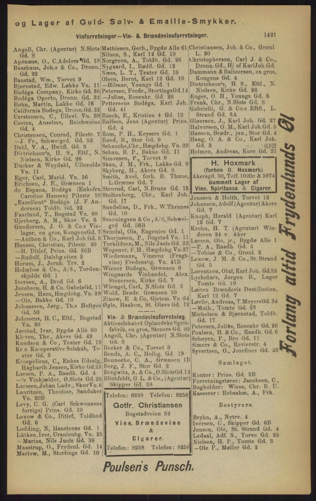 Kristiania/Oslo adressebok, PUBL/-, 1902, p. 1421