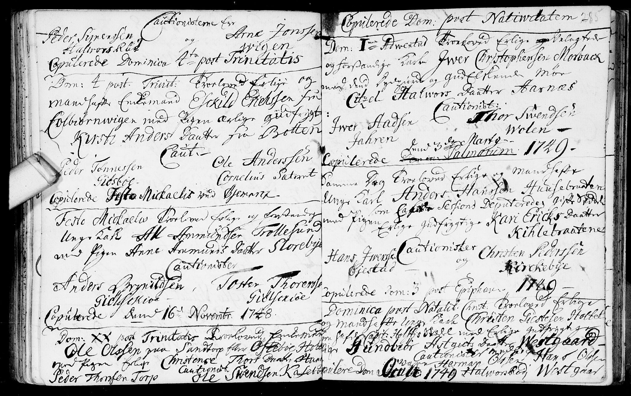 Aremark prestekontor Kirkebøker, AV/SAO-A-10899/F/Fb/L0002: Parish register (official) no.  II 2, 1745-1795, p. 285