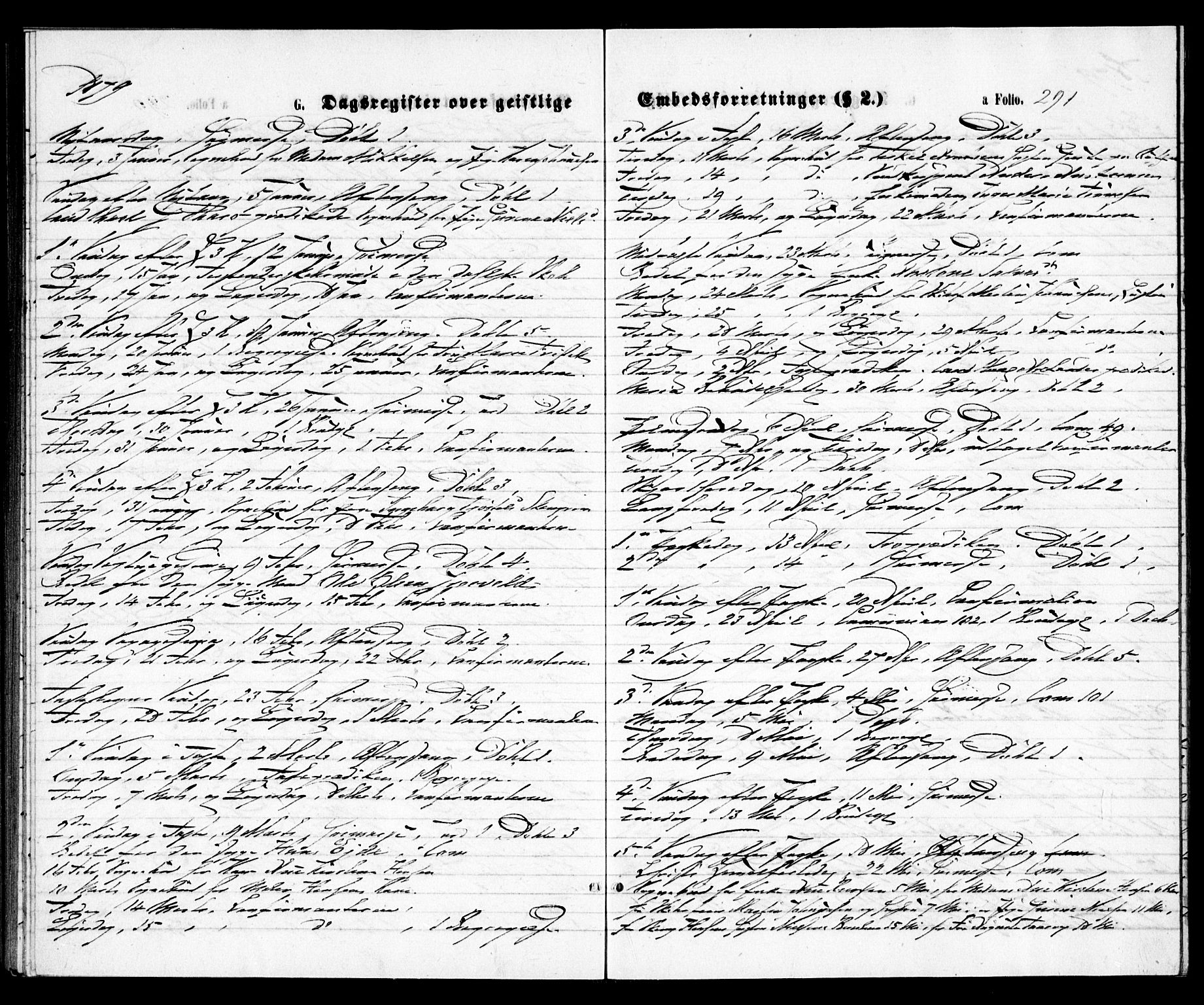 Grimstad sokneprestkontor, SAK/1111-0017/F/Fa/L0002: Parish register (official) no. A 1, 1869-1881, p. 291