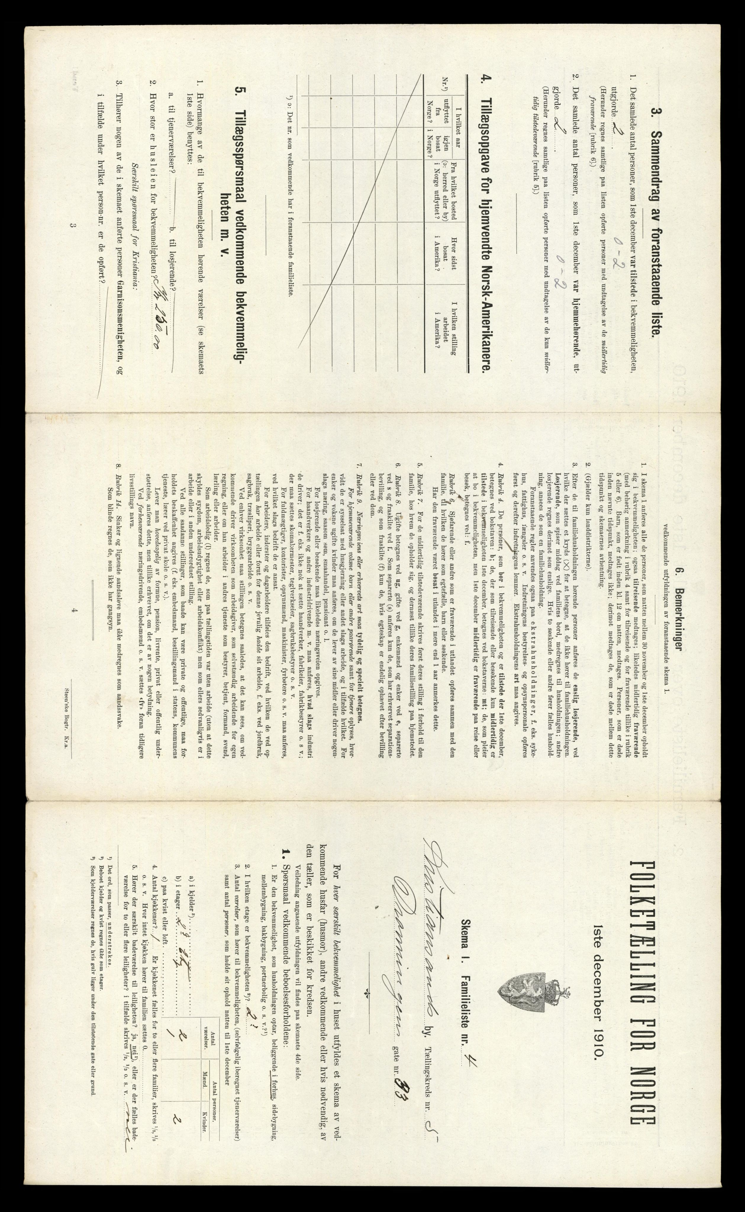 RA, 1910 census for Kristiansand, 1910, p. 1170