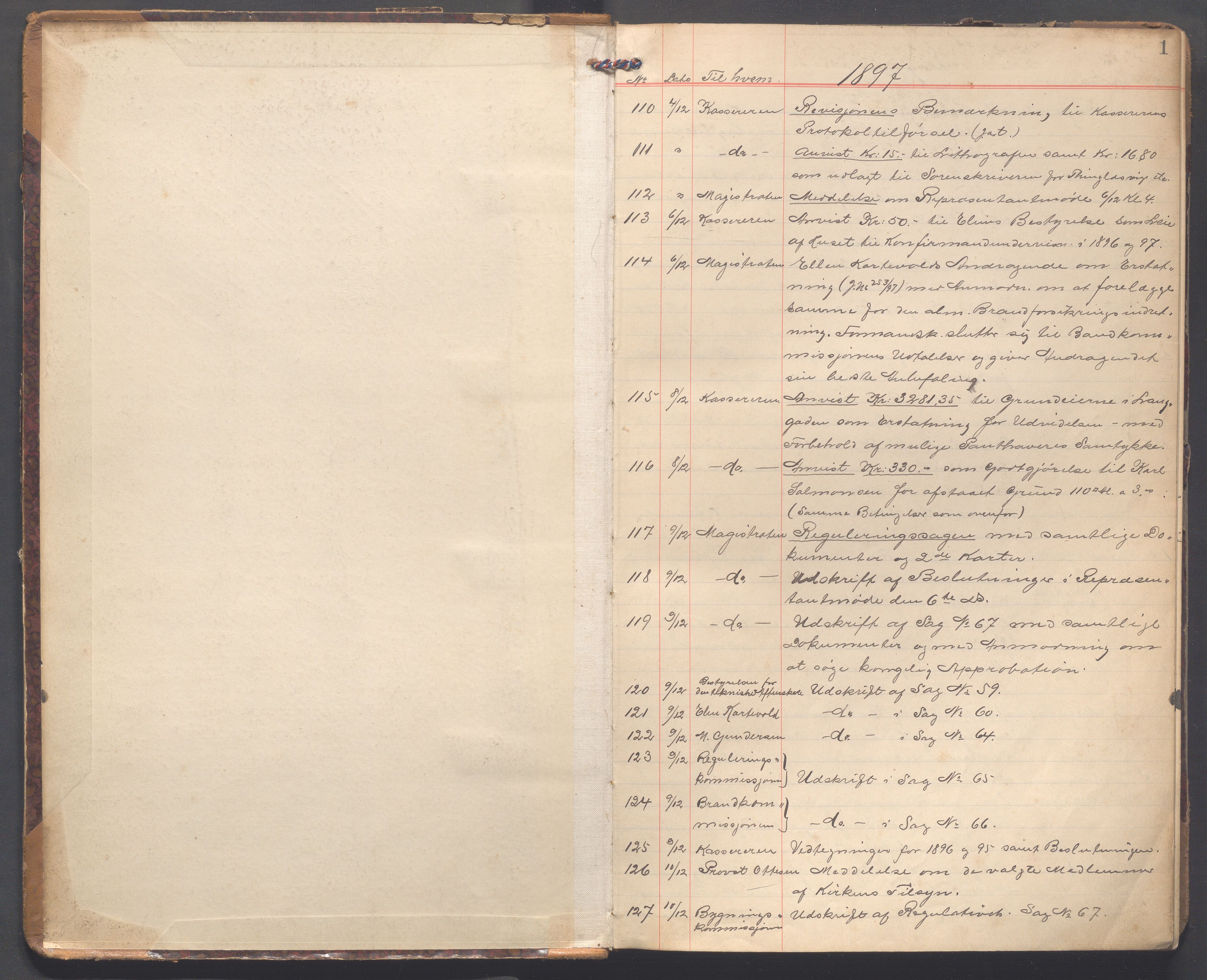 Sandnes kommune - Formannskapet og Bystyret, IKAR/K-100188/B/L0002: Kopibok, 1897-1918, p. 1
