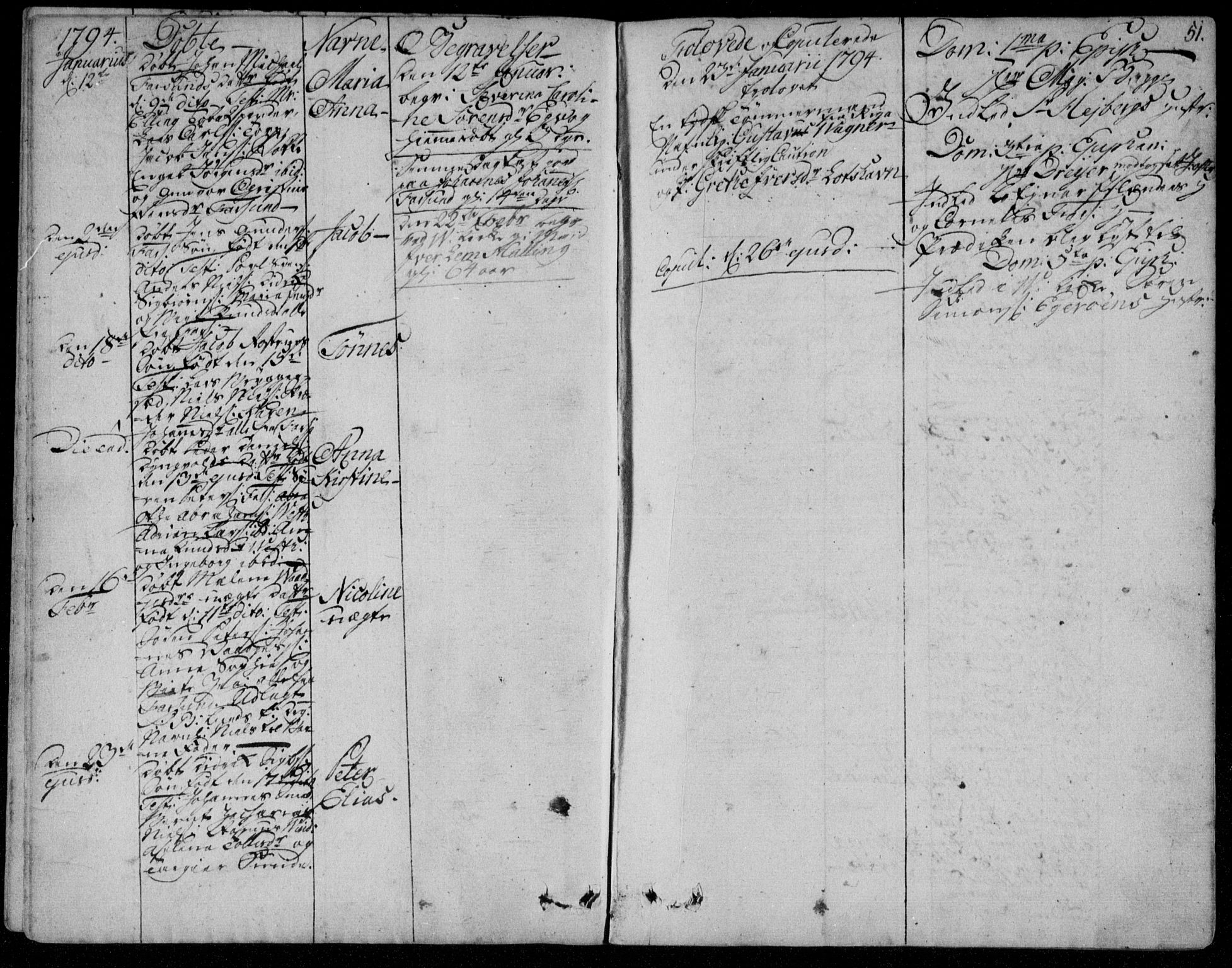Farsund sokneprestkontor, SAK/1111-0009/F/Fa/L0001: Parish register (official) no. A 1, 1784-1815, p. 51