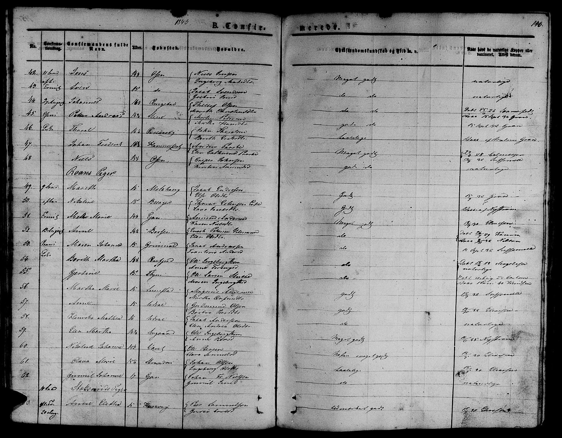 Ministerialprotokoller, klokkerbøker og fødselsregistre - Sør-Trøndelag, SAT/A-1456/657/L0703: Parish register (official) no. 657A04, 1831-1846, p. 146