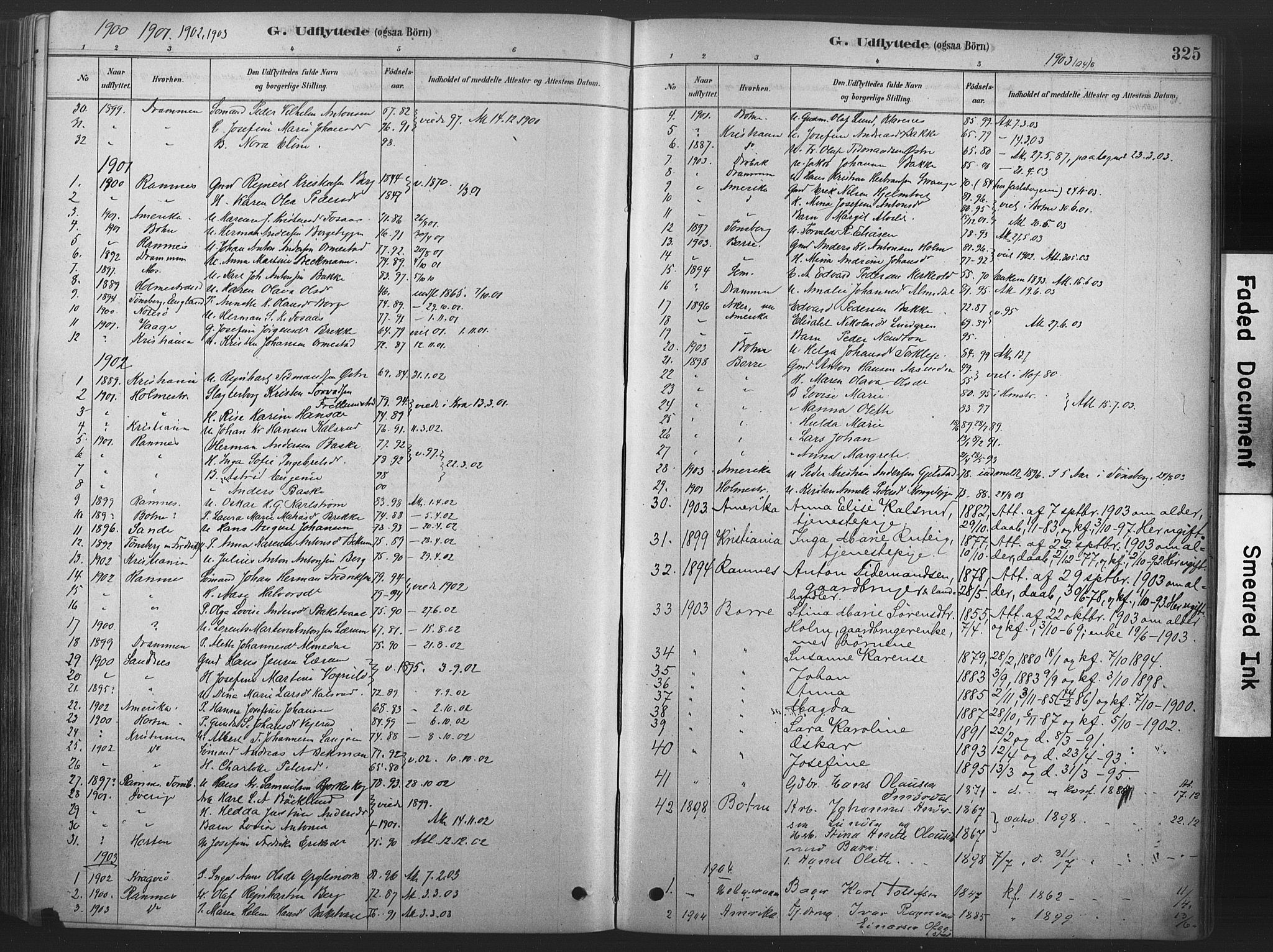 Våle kirkebøker, SAKO/A-334/F/Fa/L0011: Parish register (official) no. I 11, 1878-1906, p. 325